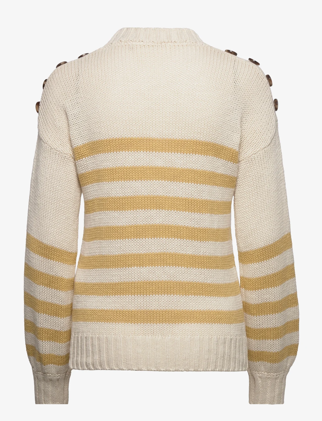 Rosemunde - Pullover - strikkegensere - ivory mellow yellow stripe - 1