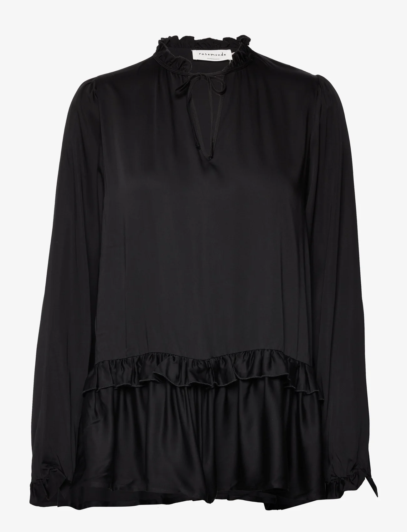 Rosemunde - Ecovero blouse - blouses met lange mouwen - black - 0