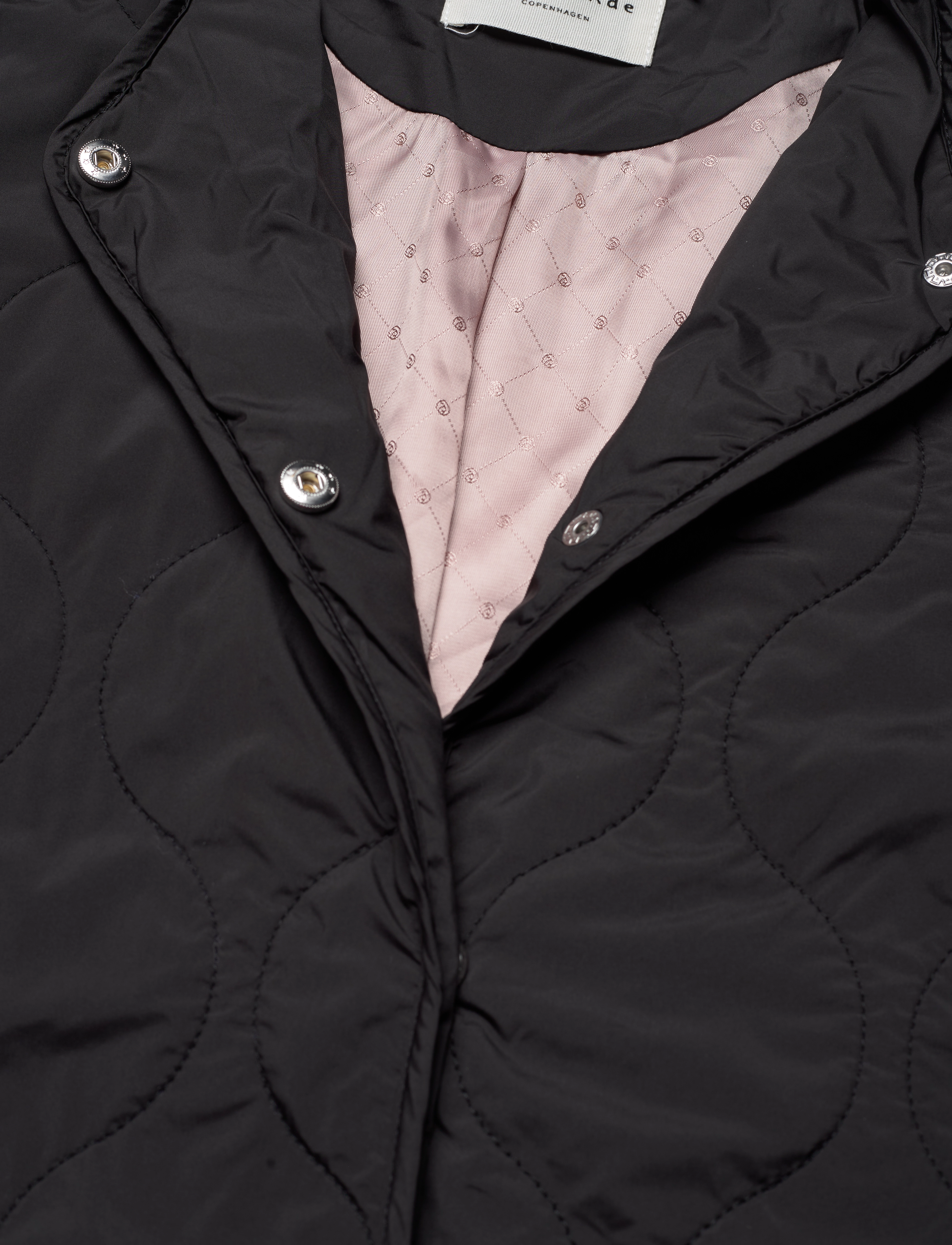 Rosemunde - Recycle polyester coat - overtøj - black - 2