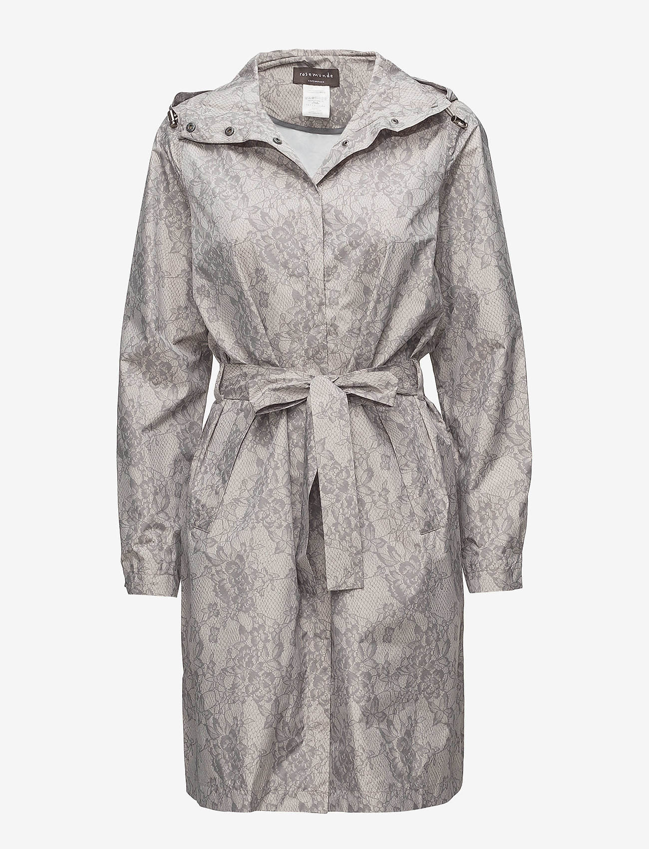 Rosemunde - Coat ls - dove lace print - 0