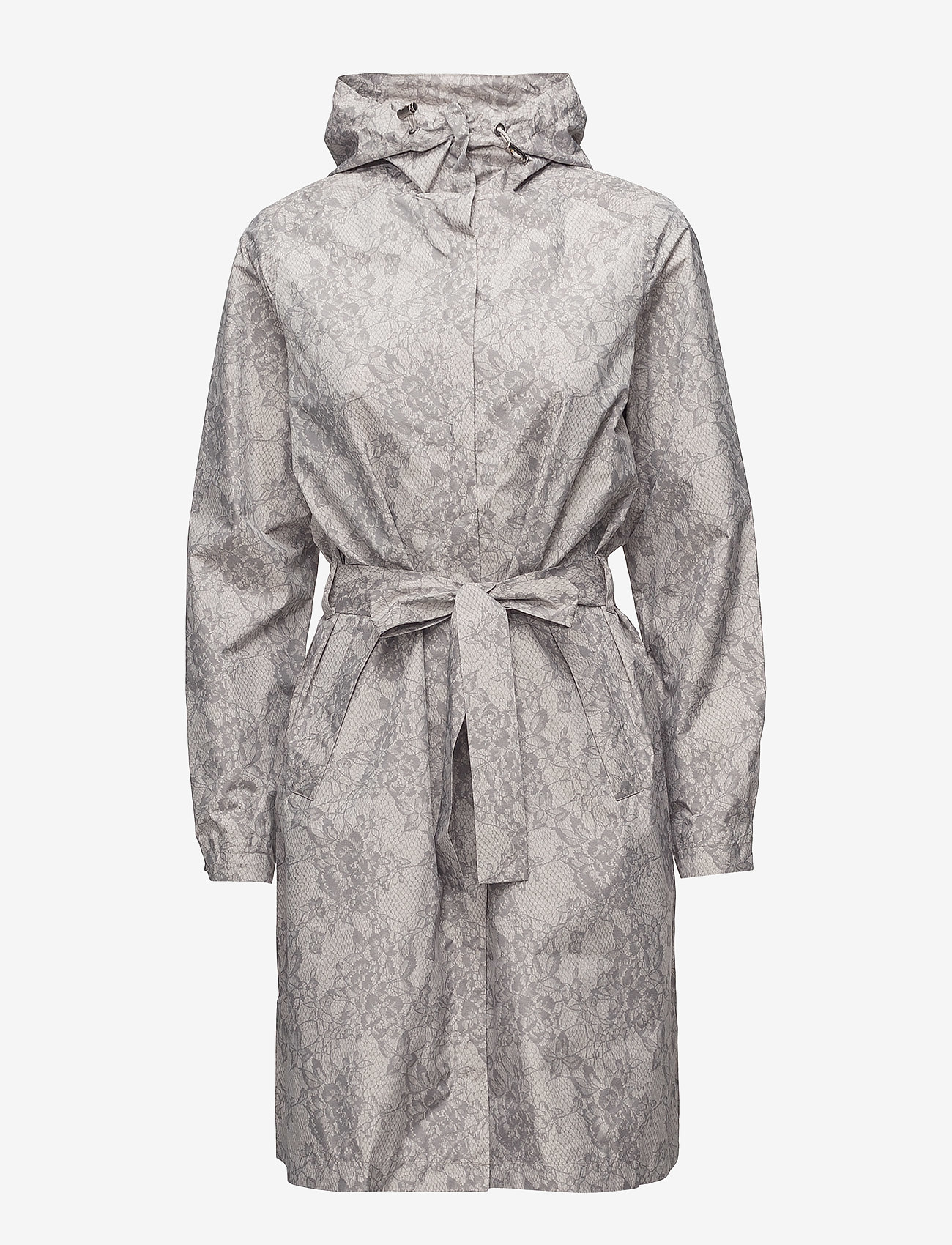Rosemunde - Coat ls - dove lace print - 1