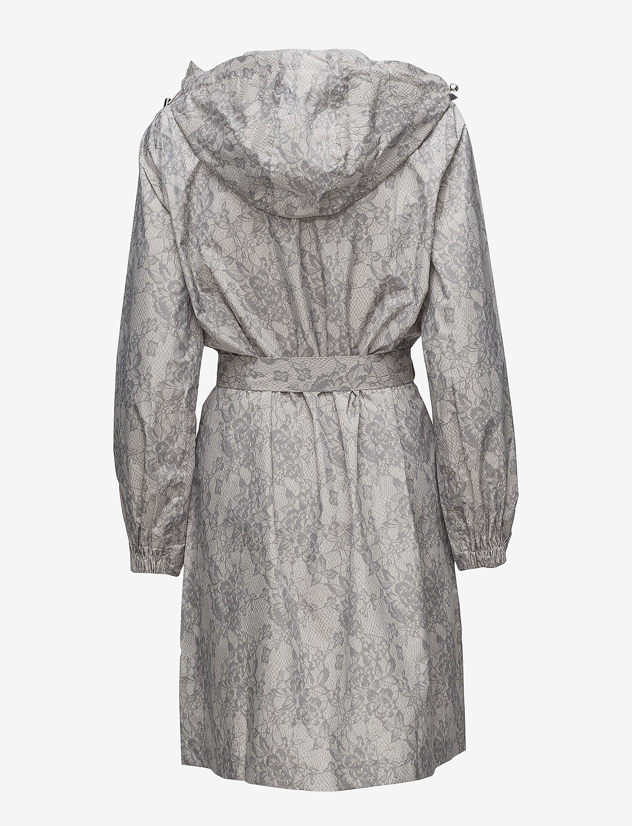 Rosemunde - Coat ls - dove lace print - 2
