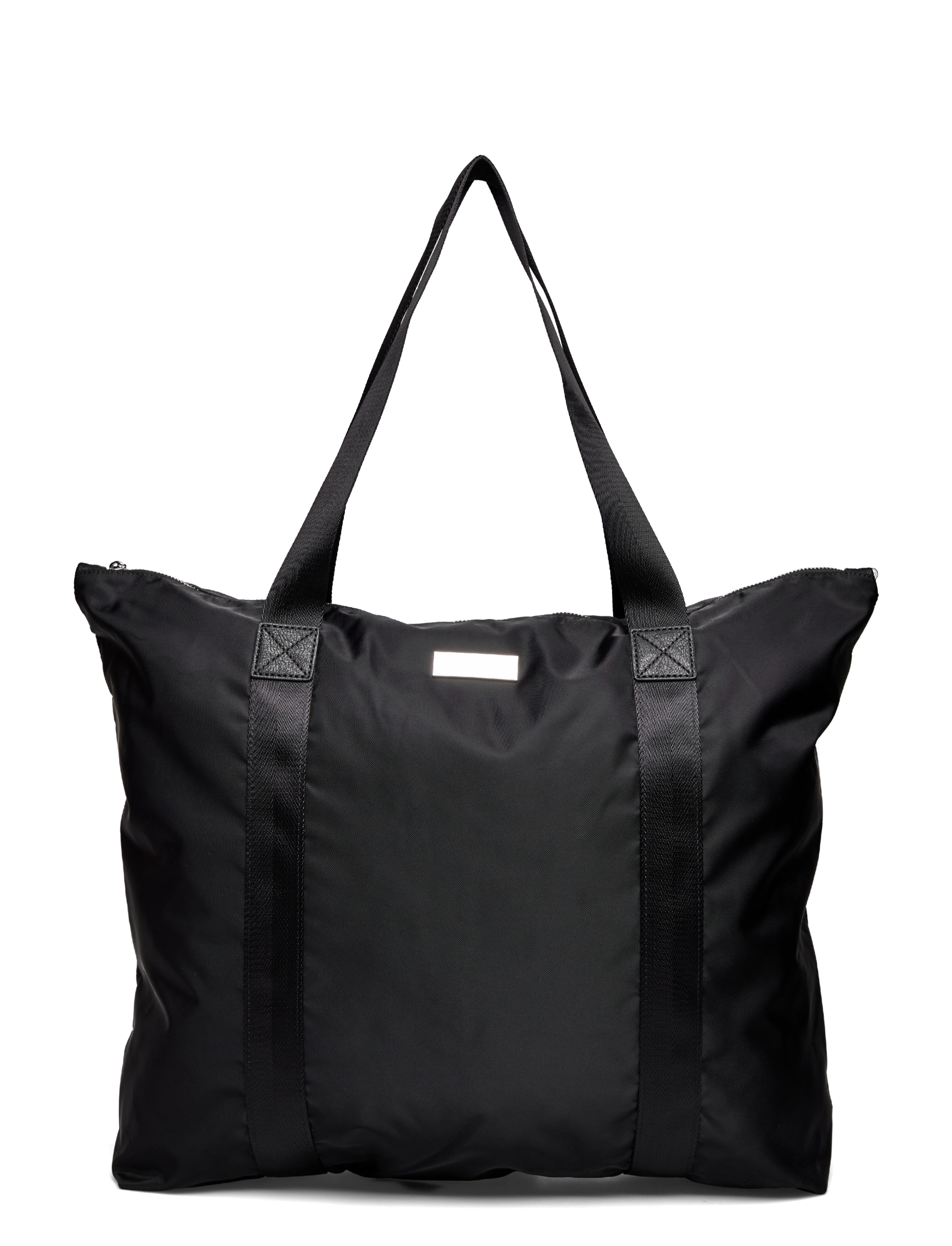 Nylon shopper - BLACK SILVER
