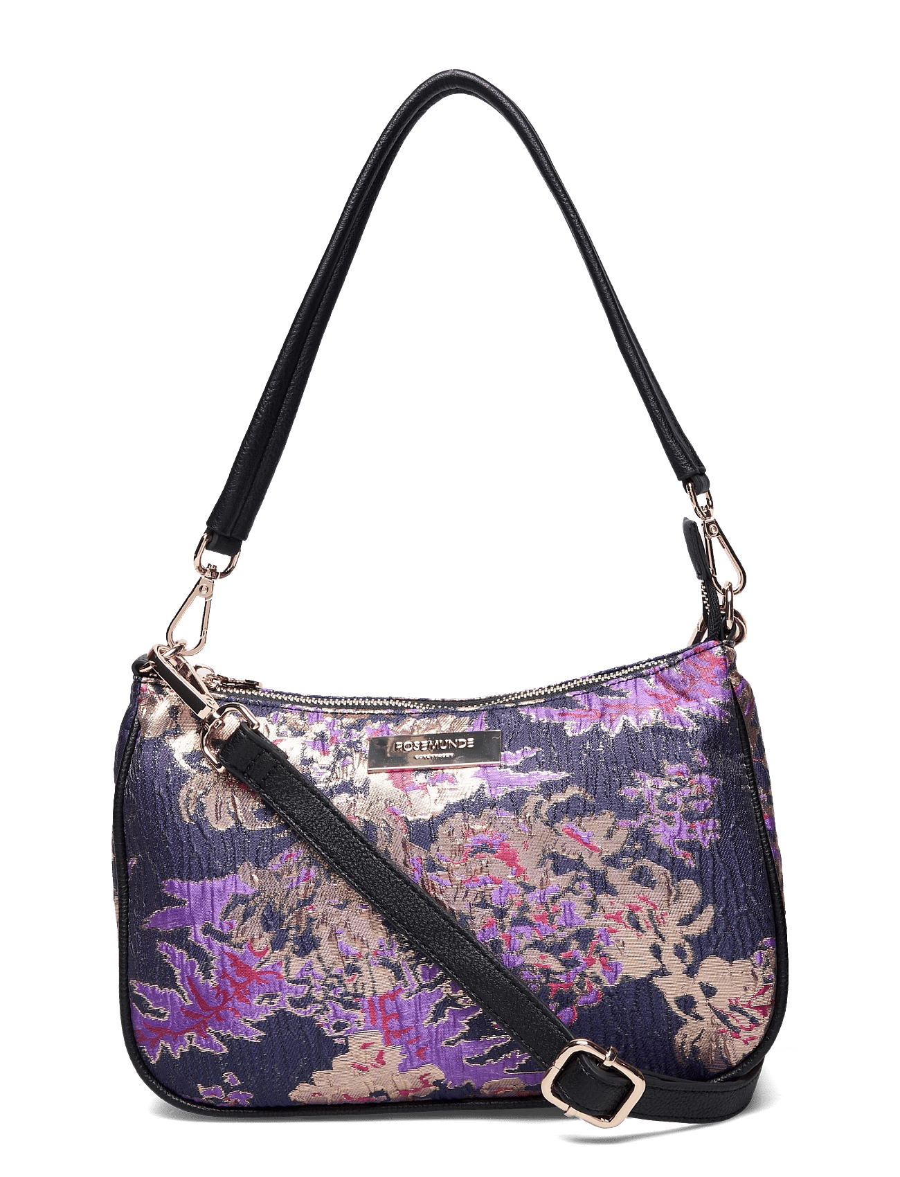 Jacquard hand bag - GOLDEN PURPLE JACQUARD
