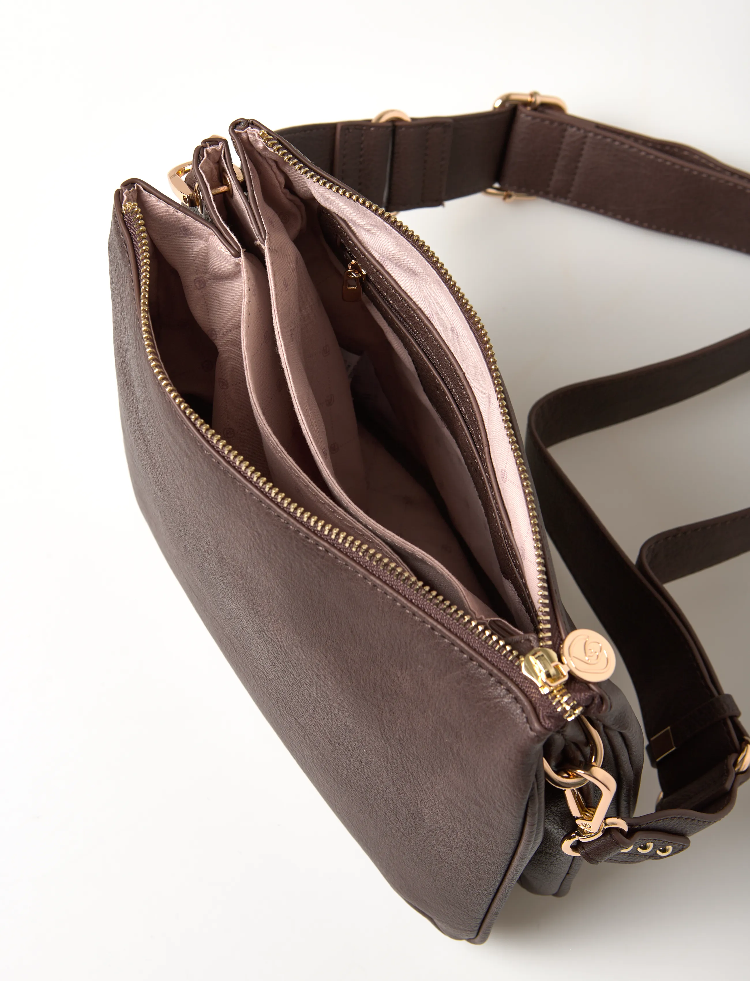 Rosemunde - RBAndora Small Cross Body Bag - accessories - dark brown gold - 4