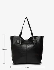 Rosemunde - Leather shopper - shopperki - black silver - 4