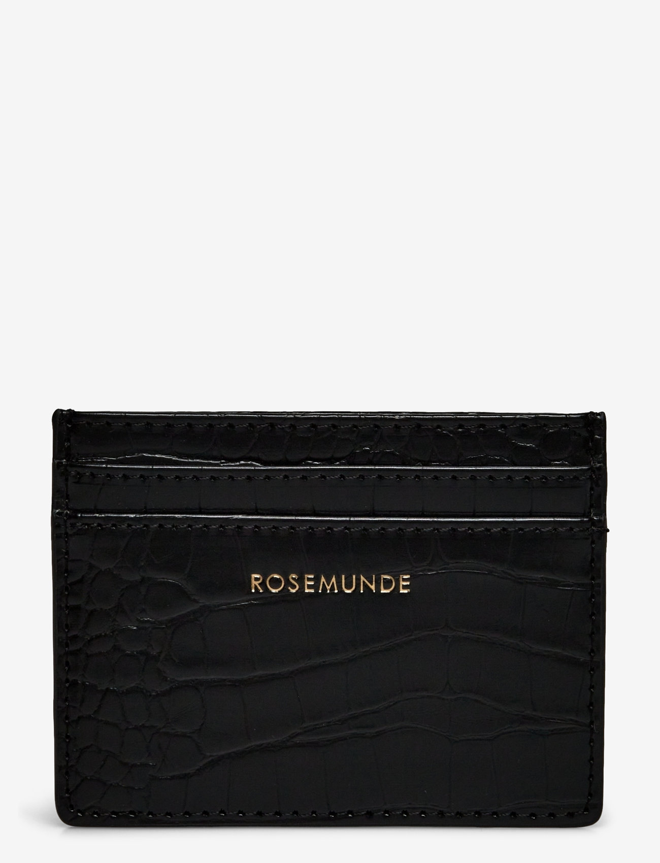 Rosemunde - Ava card holder - plånböcker - black gold - 0