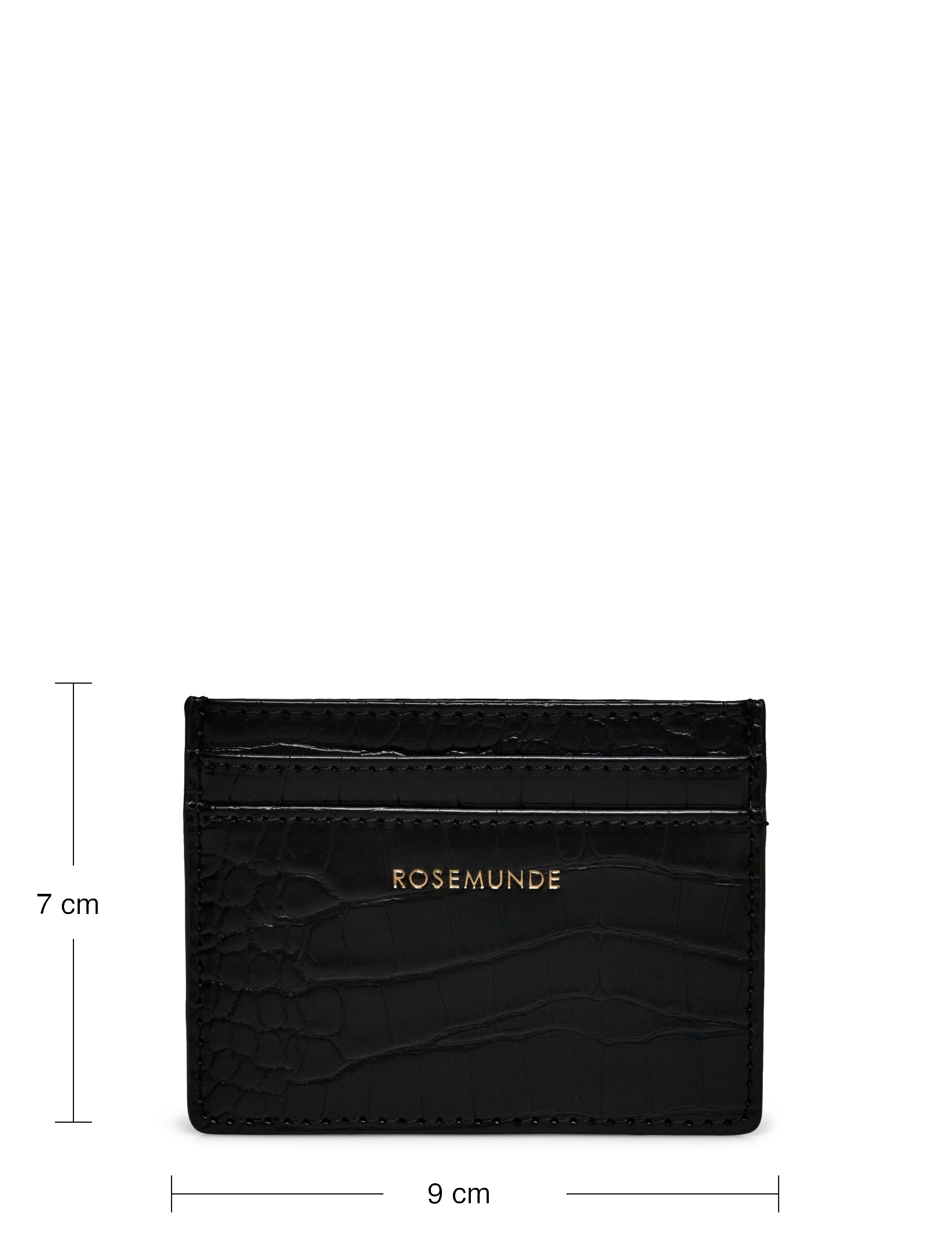 Rosemunde - Ava card holder - plånböcker - black gold - 3