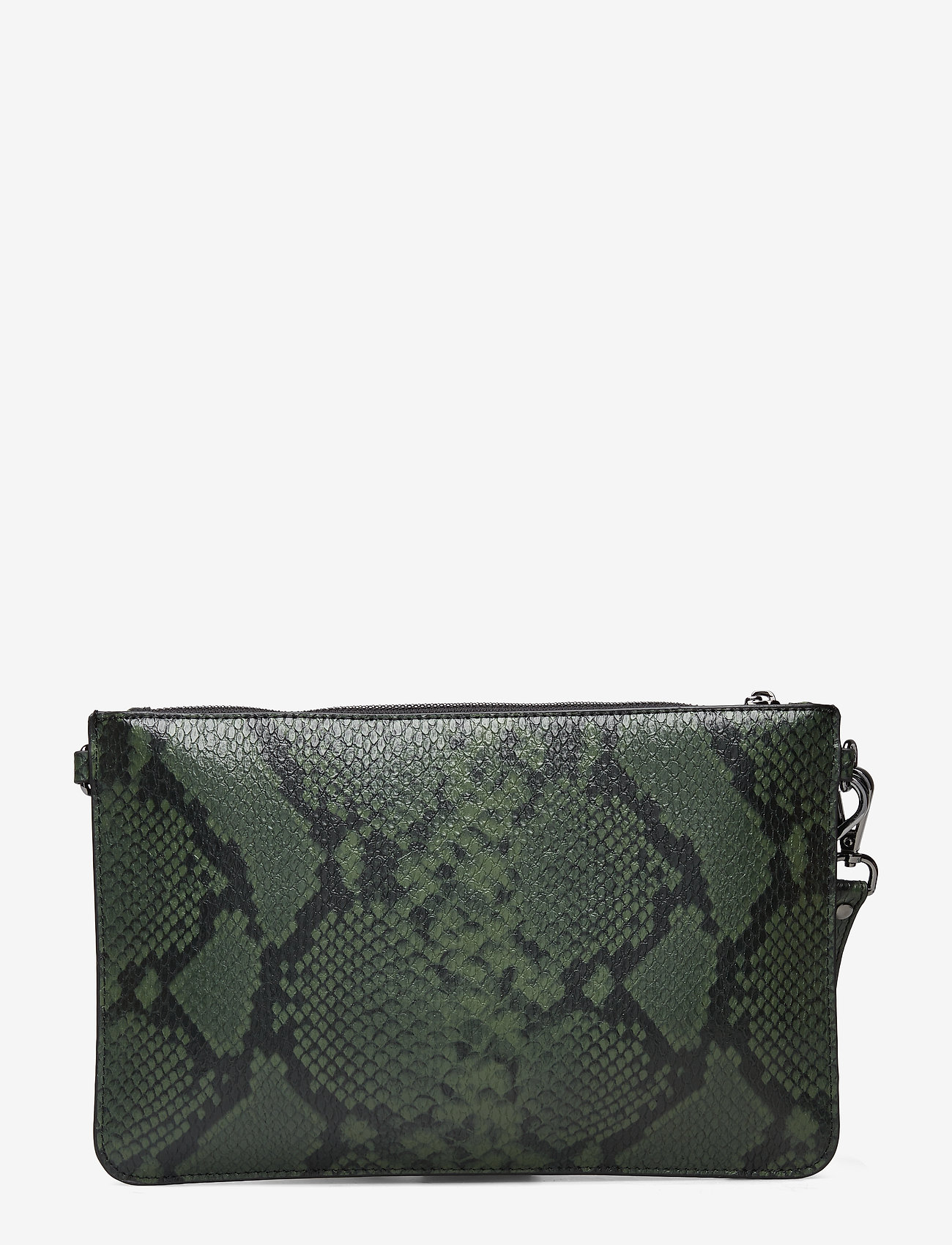 Rosemunde - Clutch - black green python print - 1
