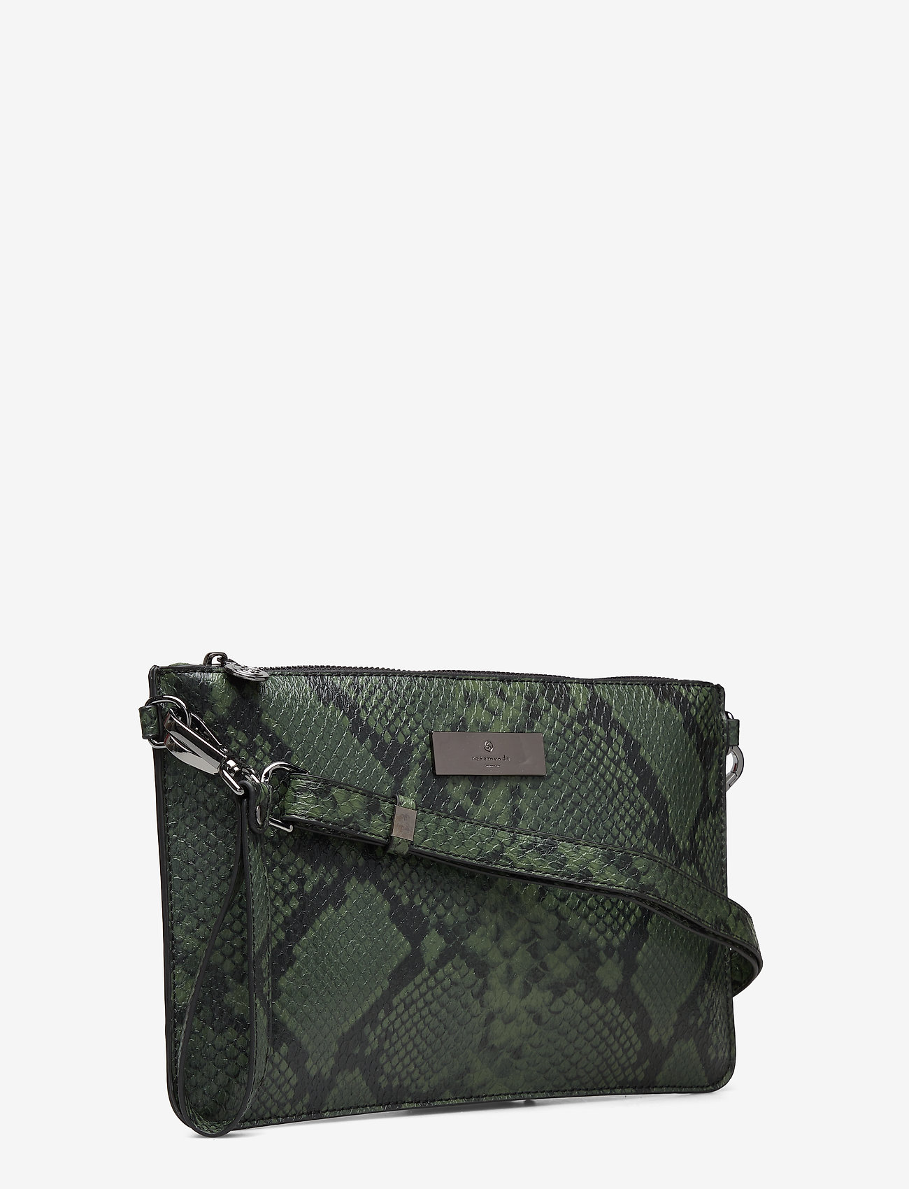 Rosemunde - Clutch - black green python print - 2