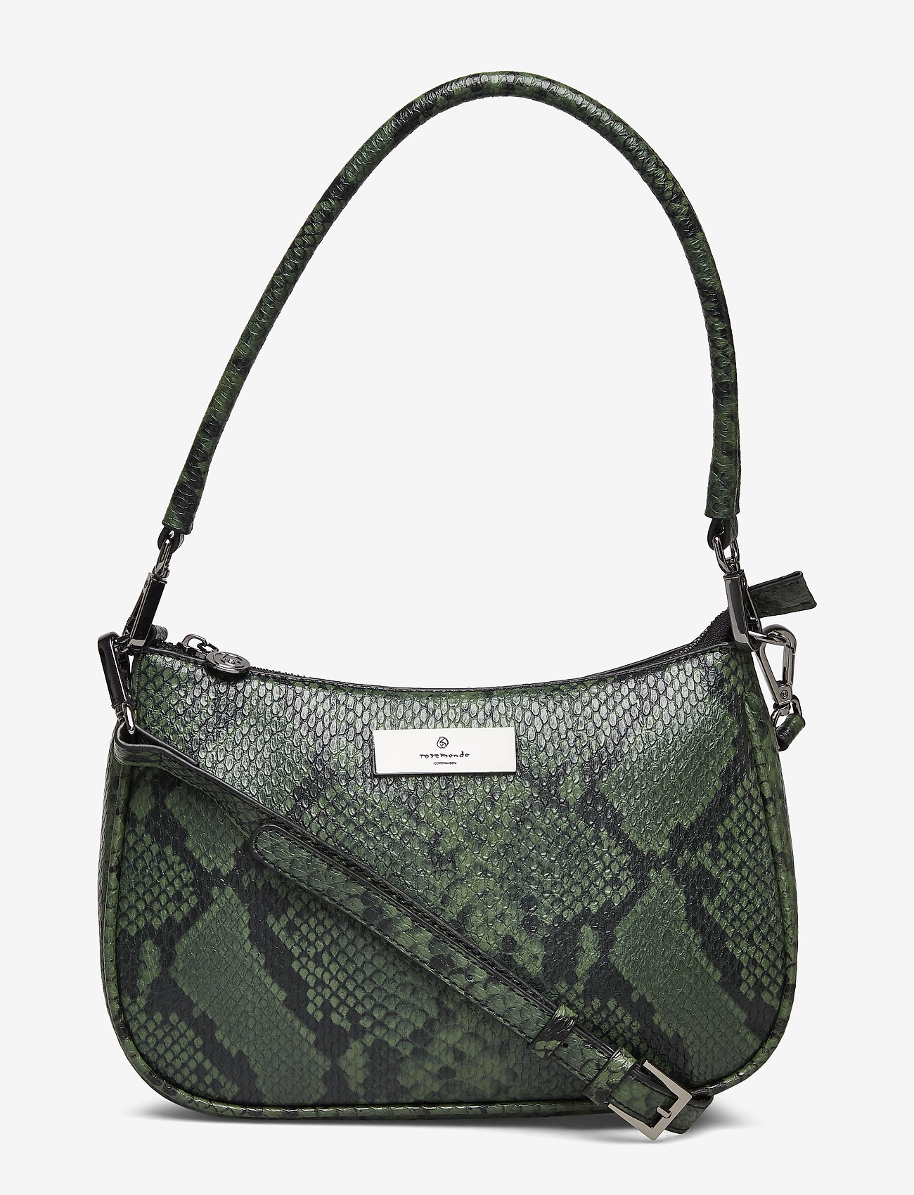 Rosemunde - Clutch - black green python print - 0