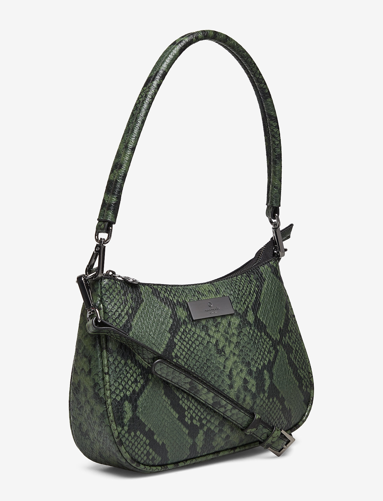 Rosemunde - Clutch - black green python print - 2