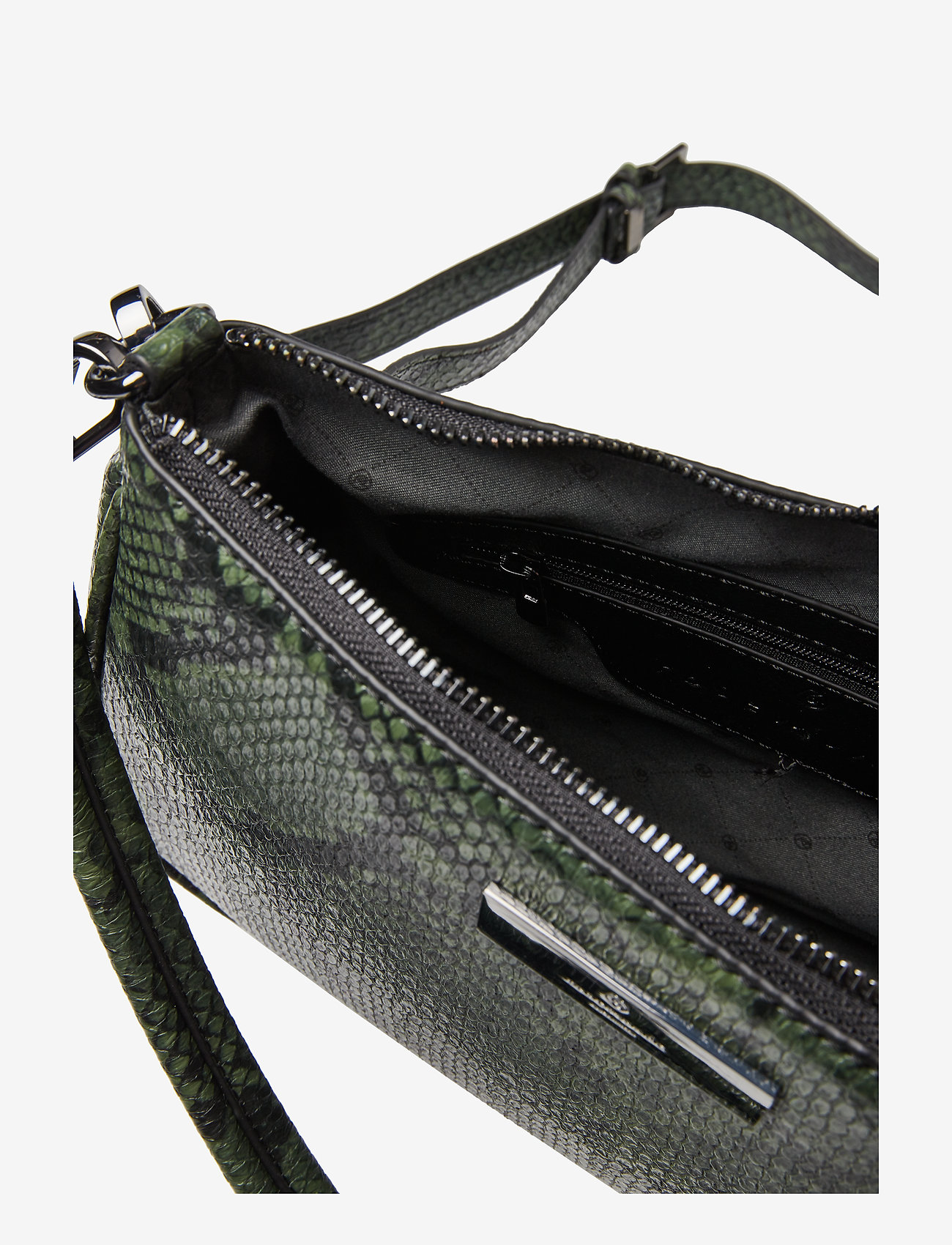 Rosemunde - Clutch - black green python print - 3