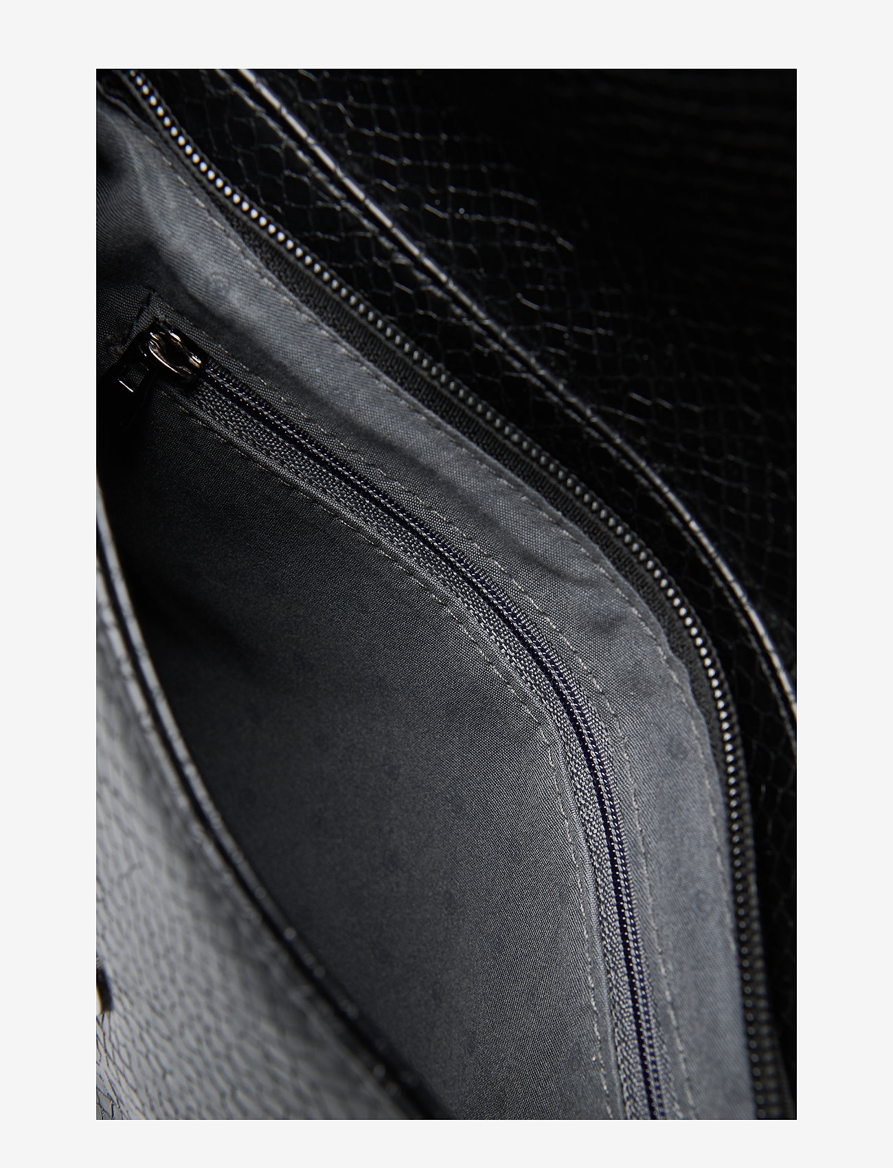 Rosemunde - Clutch - black python print - 3