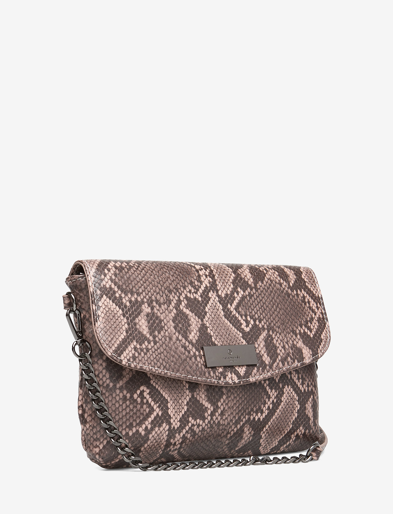 Rosemunde - Clutch - warm brown python print - 2