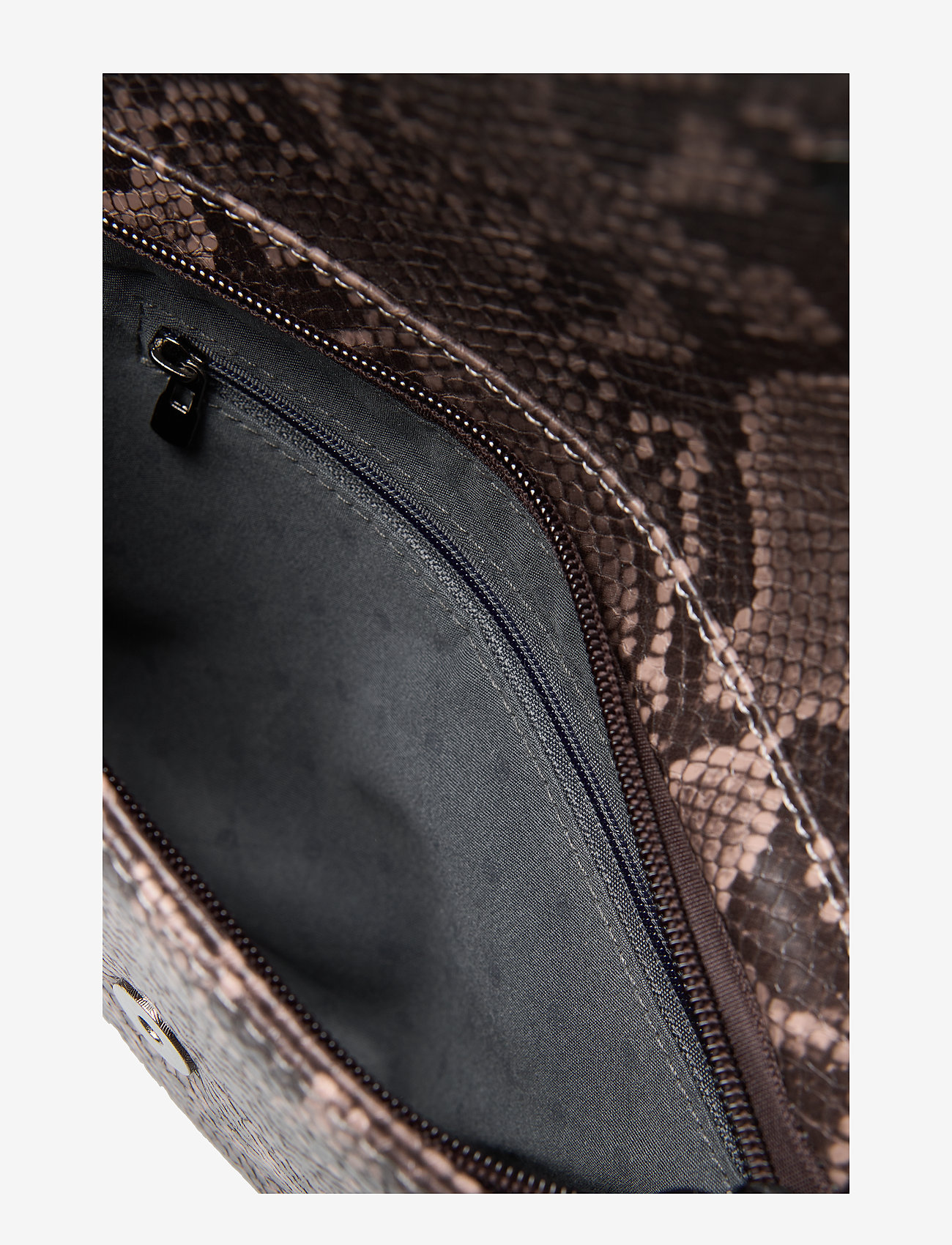 Rosemunde - Clutch - warm brown python print - 3