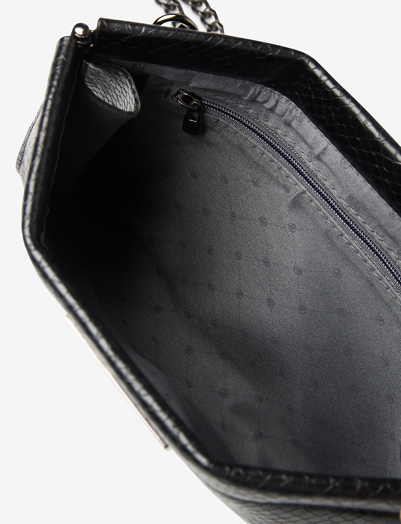 Rosemunde - Clutch - black python print - 3