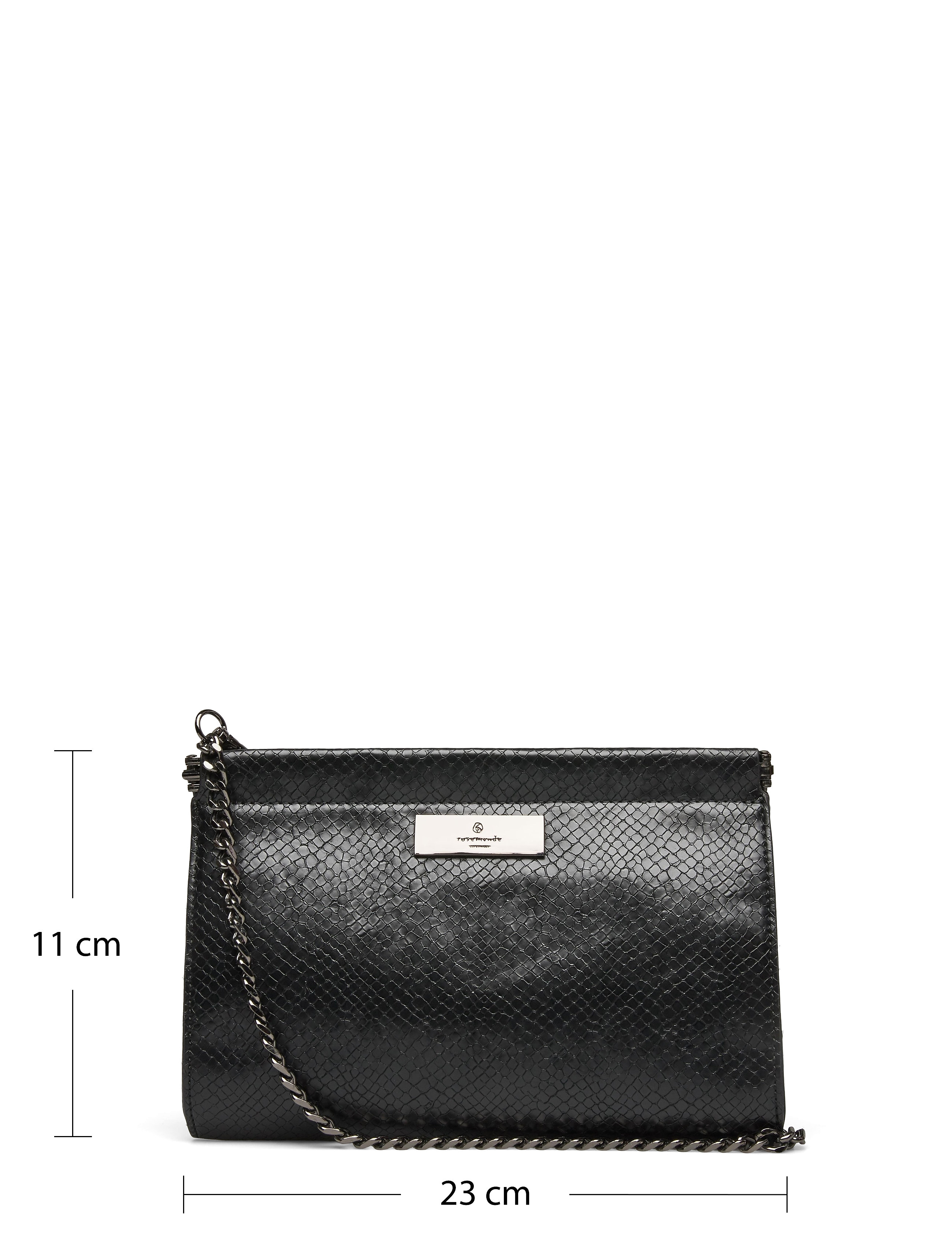 Rosemunde - Clutch - black python print - 4