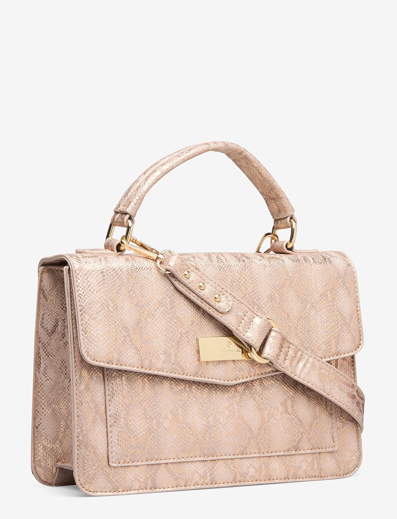 Rosemunde - Bag medium - nougat snake foil gold - 2