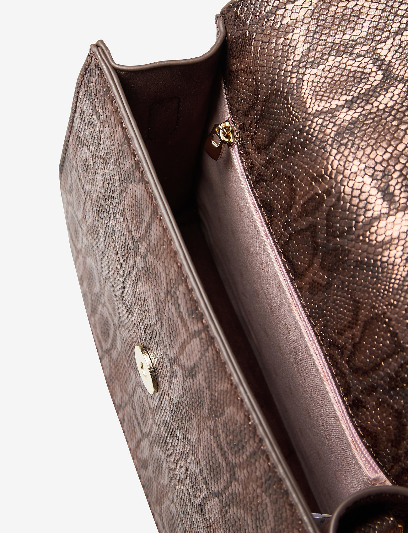 Rosemunde - Bag small - brown snake foil gold - 3