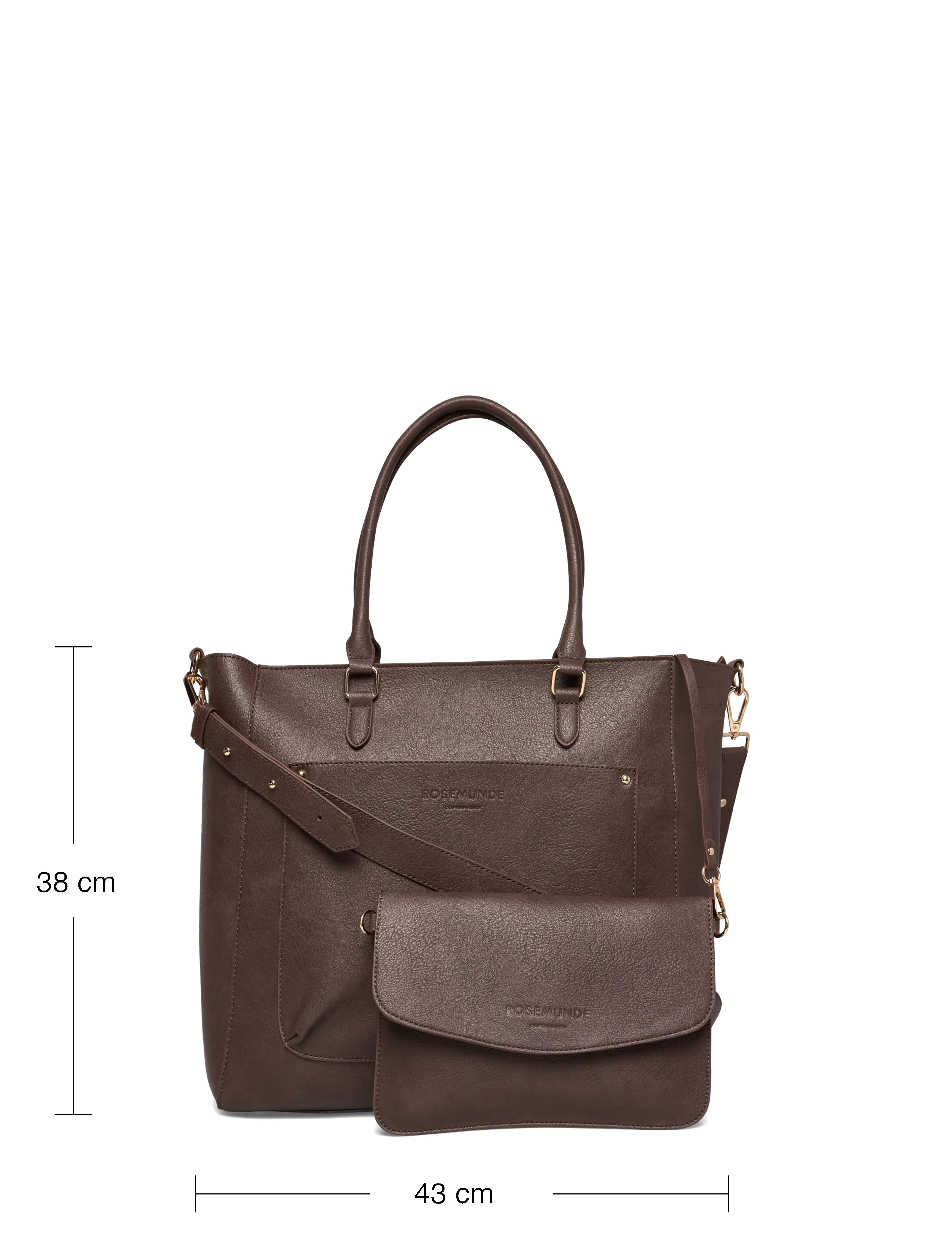 Rosemunde - RBAndora 2 in 1 Big Shopper - accessoires - dark brown gold - 3