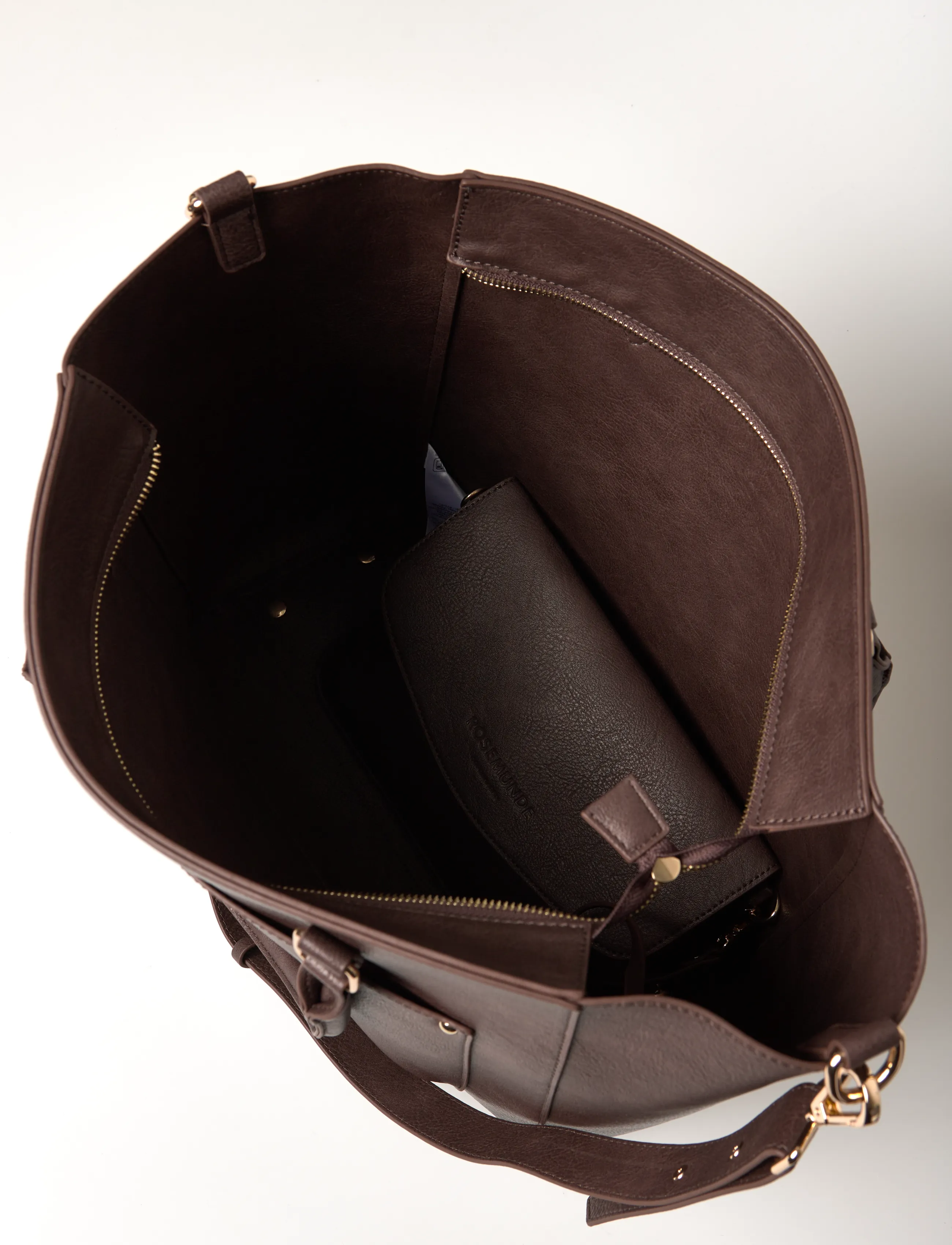 Rosemunde - RBAndora 2 in 1 Big Shopper - accessoires - dark brown gold - 4