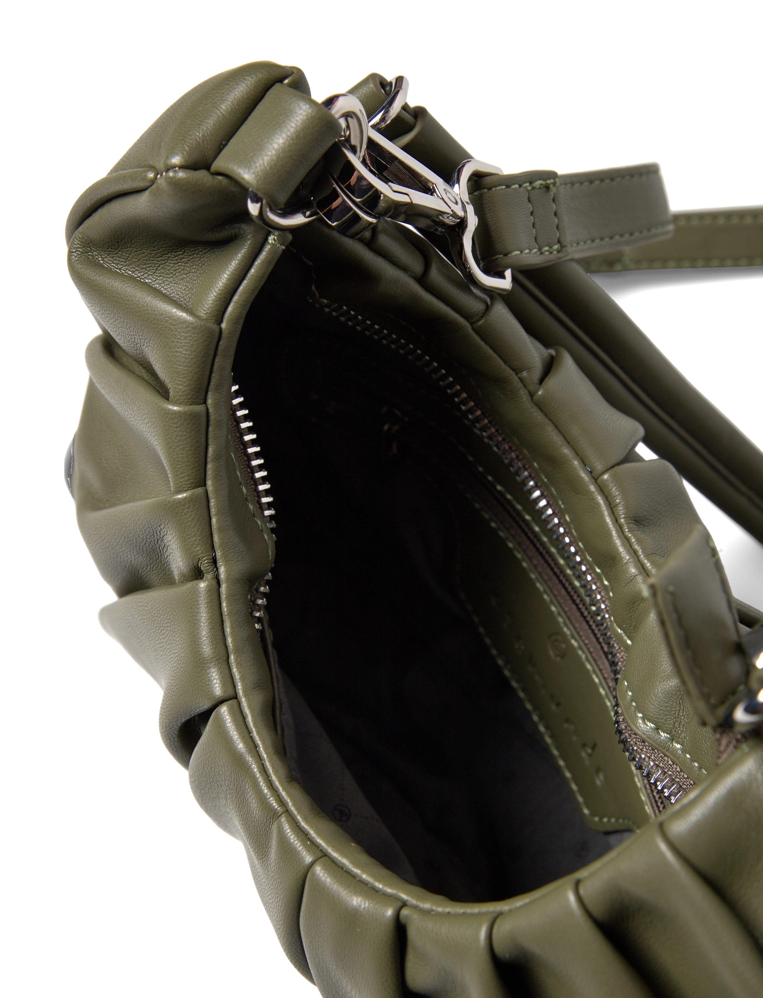 Rosemunde - Recycle hand bag - dark olive silver - 3