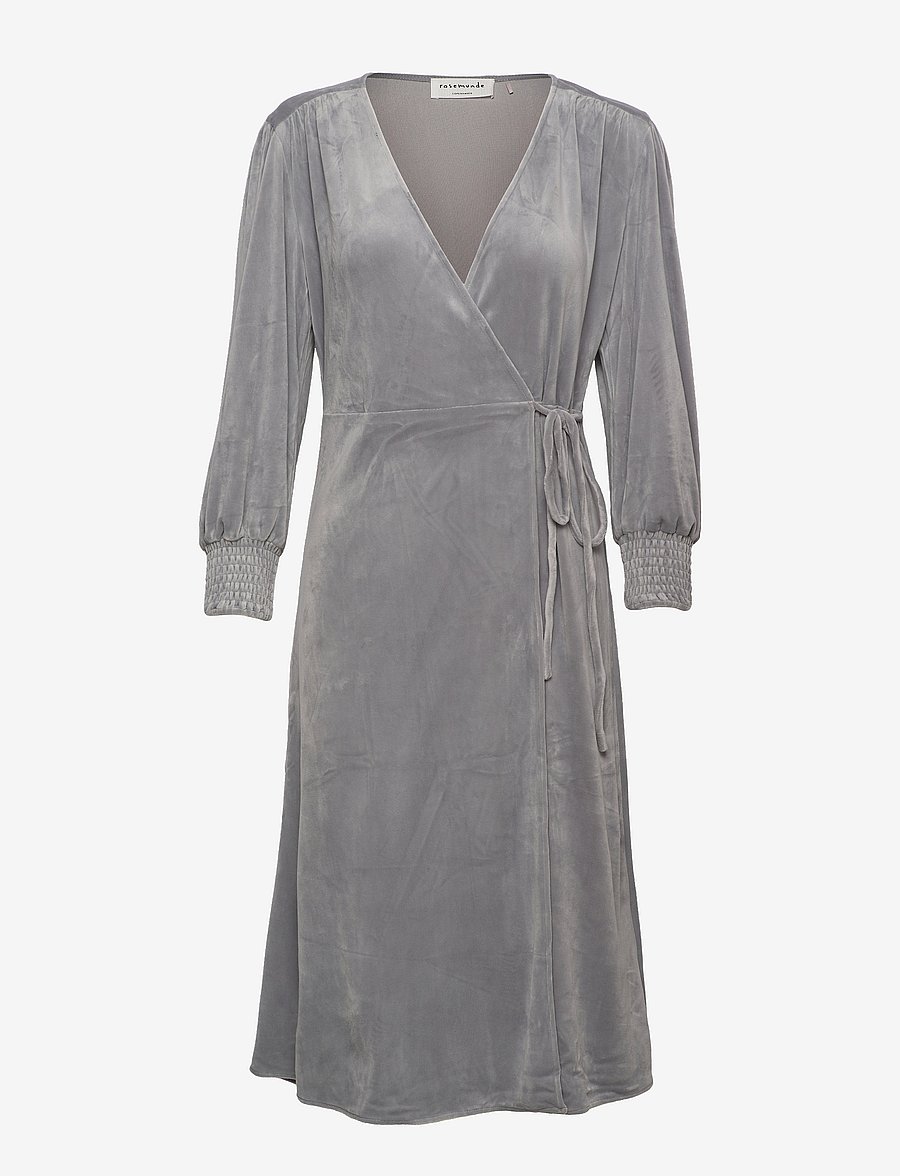 Rosemunde - Dress - omlottklänningar - charcoal grey - 0