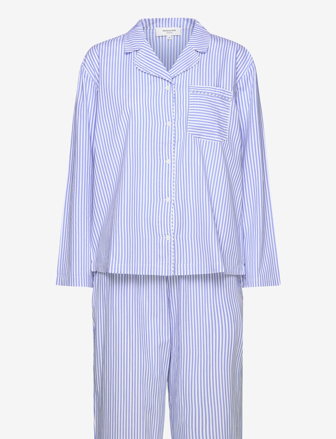 Rosemunde - RHPaige Nightset - blue white stripe print - 0