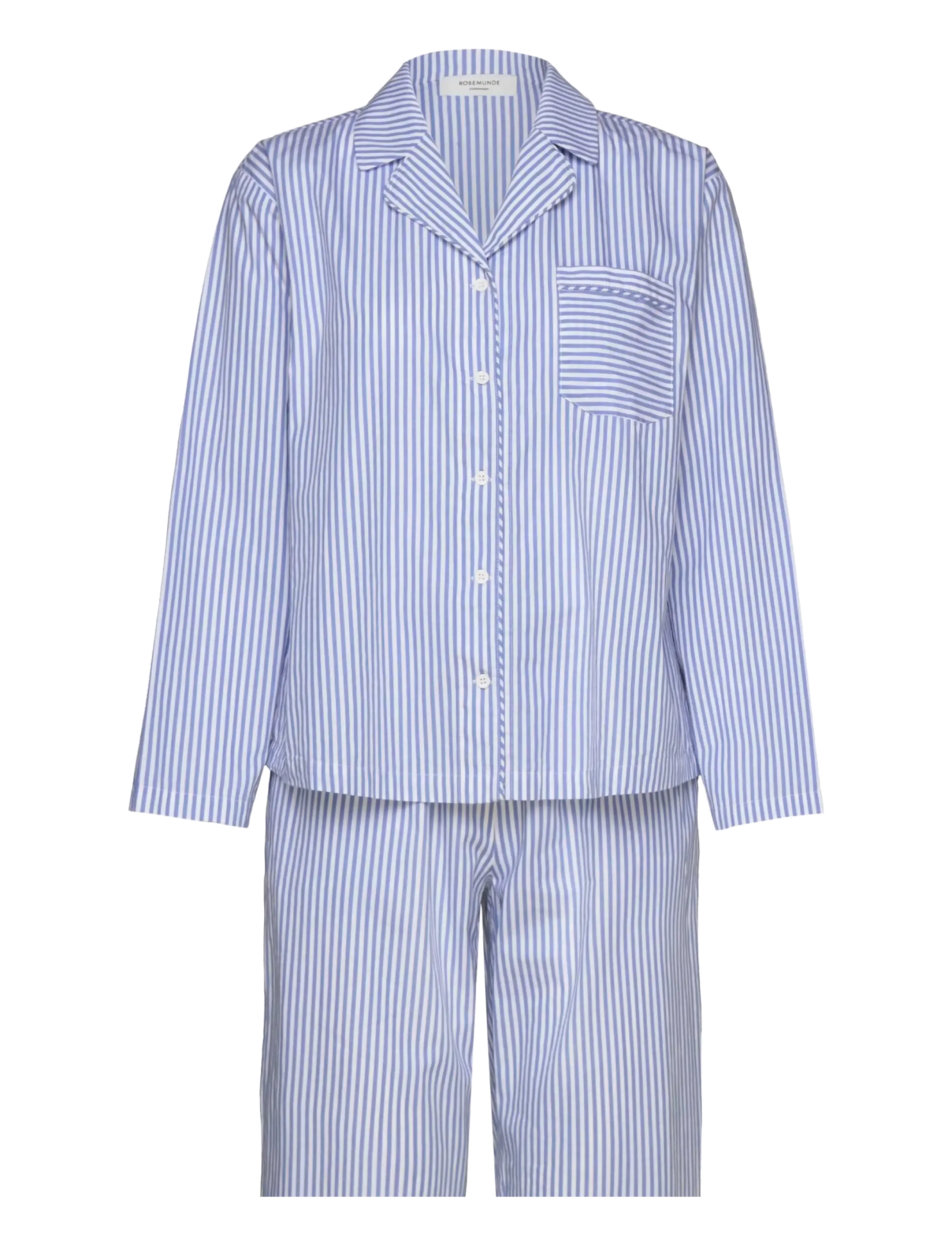 Rosemunde RHPaige Nightset - Pyjamas - BLUE WHITE STRIPE PRINT / blue