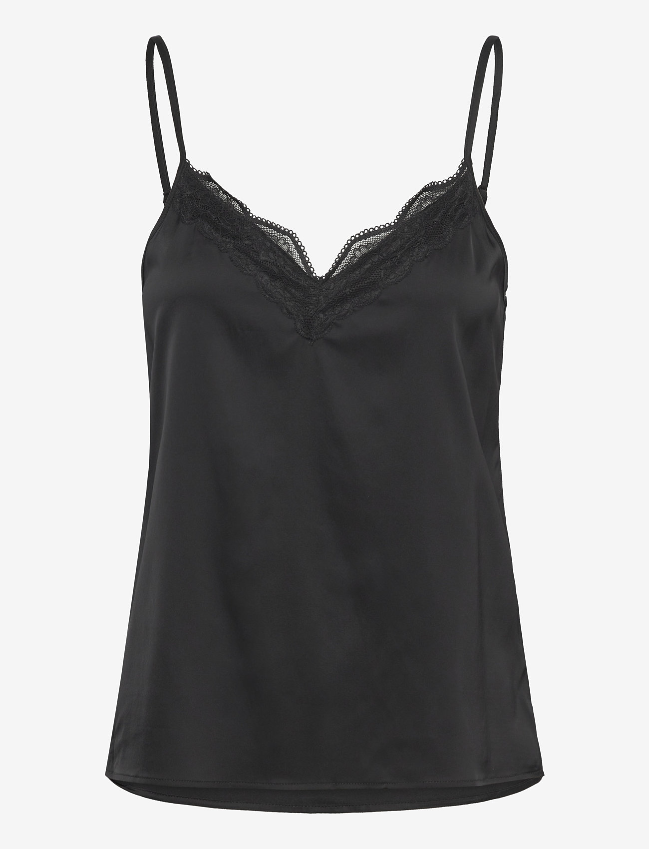 Rosemunde - RHJasmine Silk Blend SL Strap Top - Överdelar - black - 0