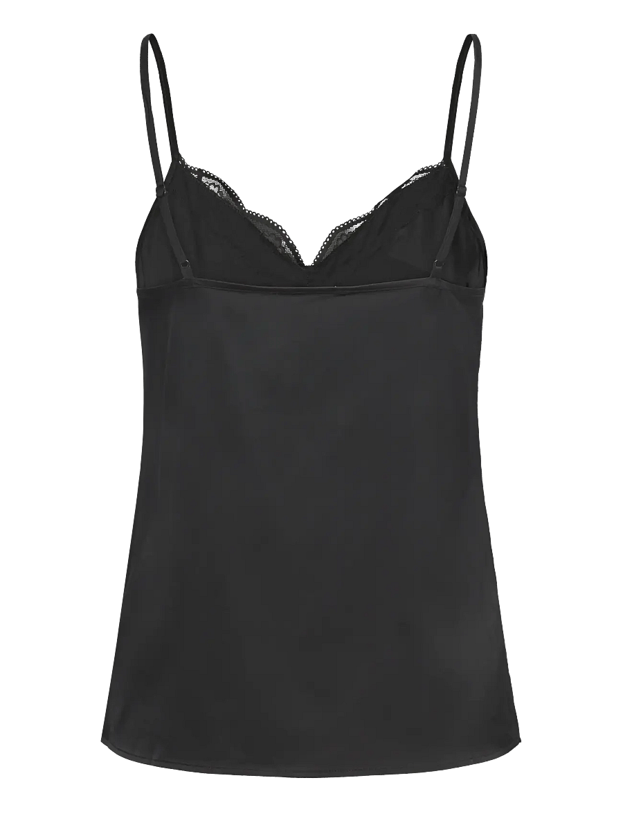 Rosemunde - RHJasmine SL Night Strap Top - oberteile - black - 1