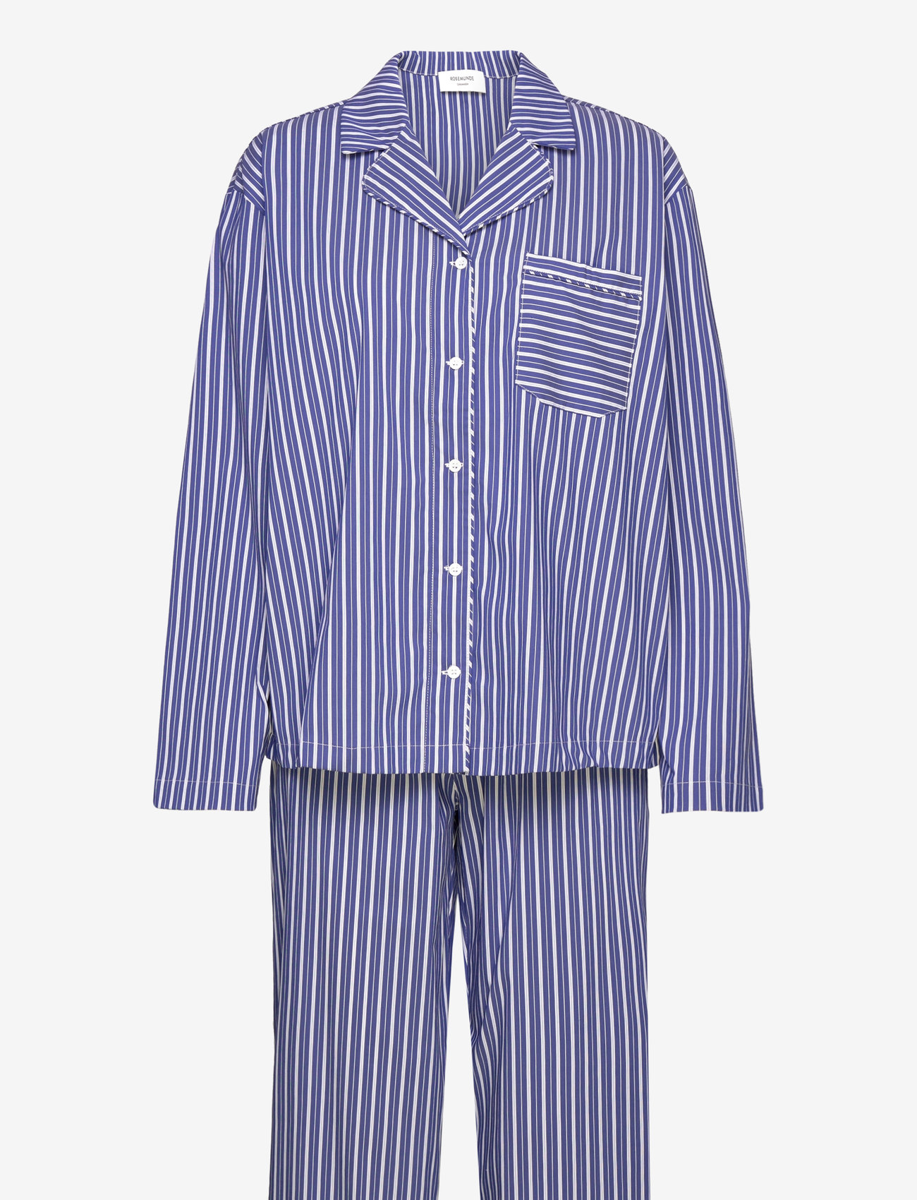 Rosemunde - RHPatty Nightset - pyjamas - blue white stripe print - 0