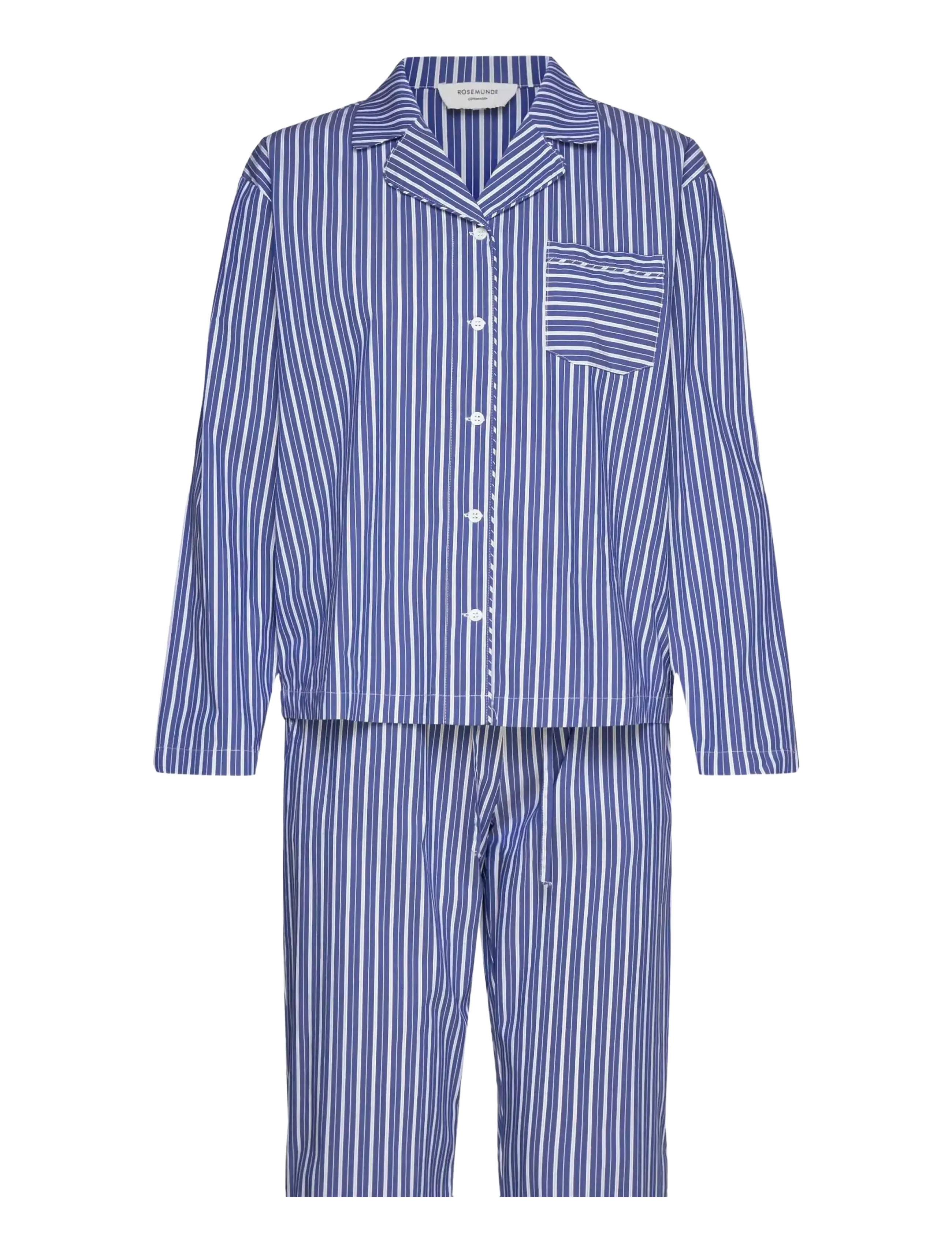 Rosemunde - RHPatty Nightset - geburtstagsgeschenke - blue white stripe print - 0
