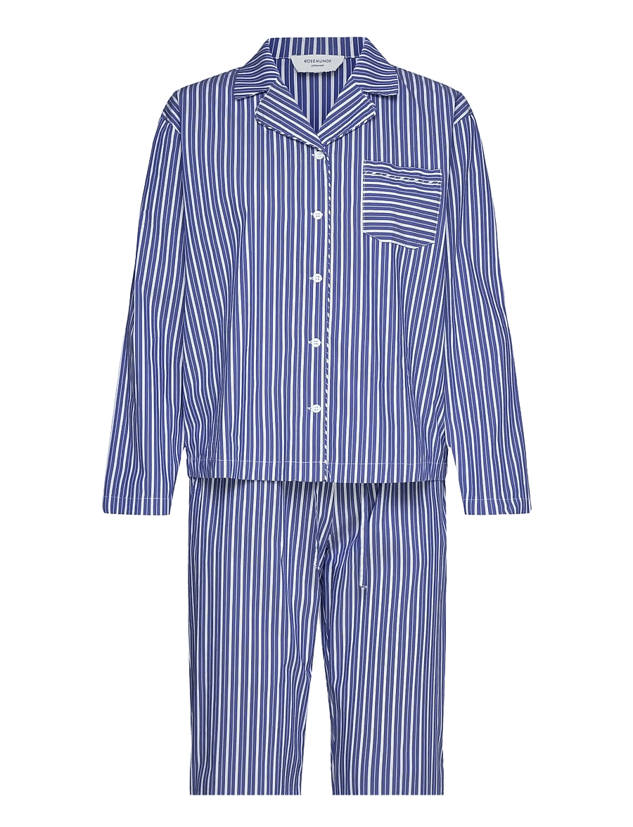 Rosemunde - RHPatty Nightset - blue white stripe print - 0