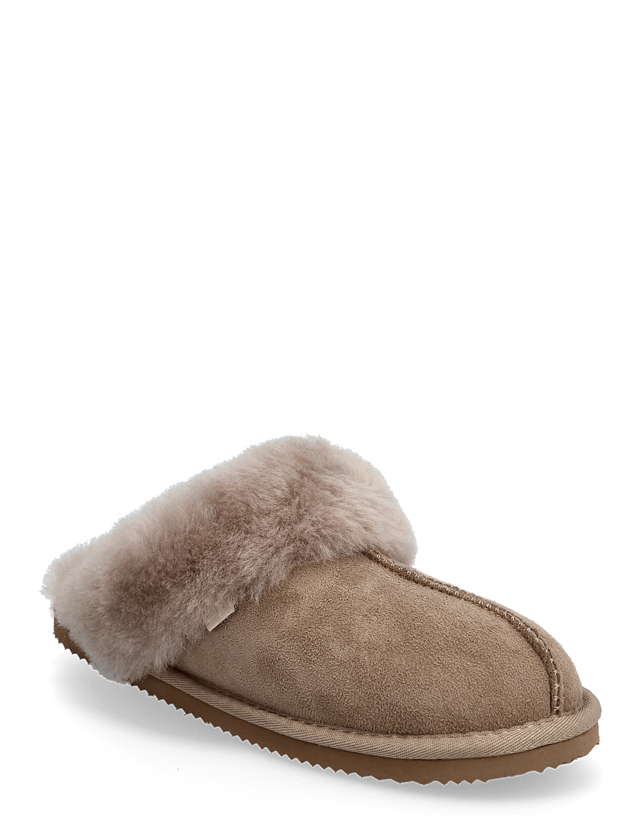 Rosemunde - RHBrisbane Shearling Reversed Slippers - hverdags stil - elk brown - 0