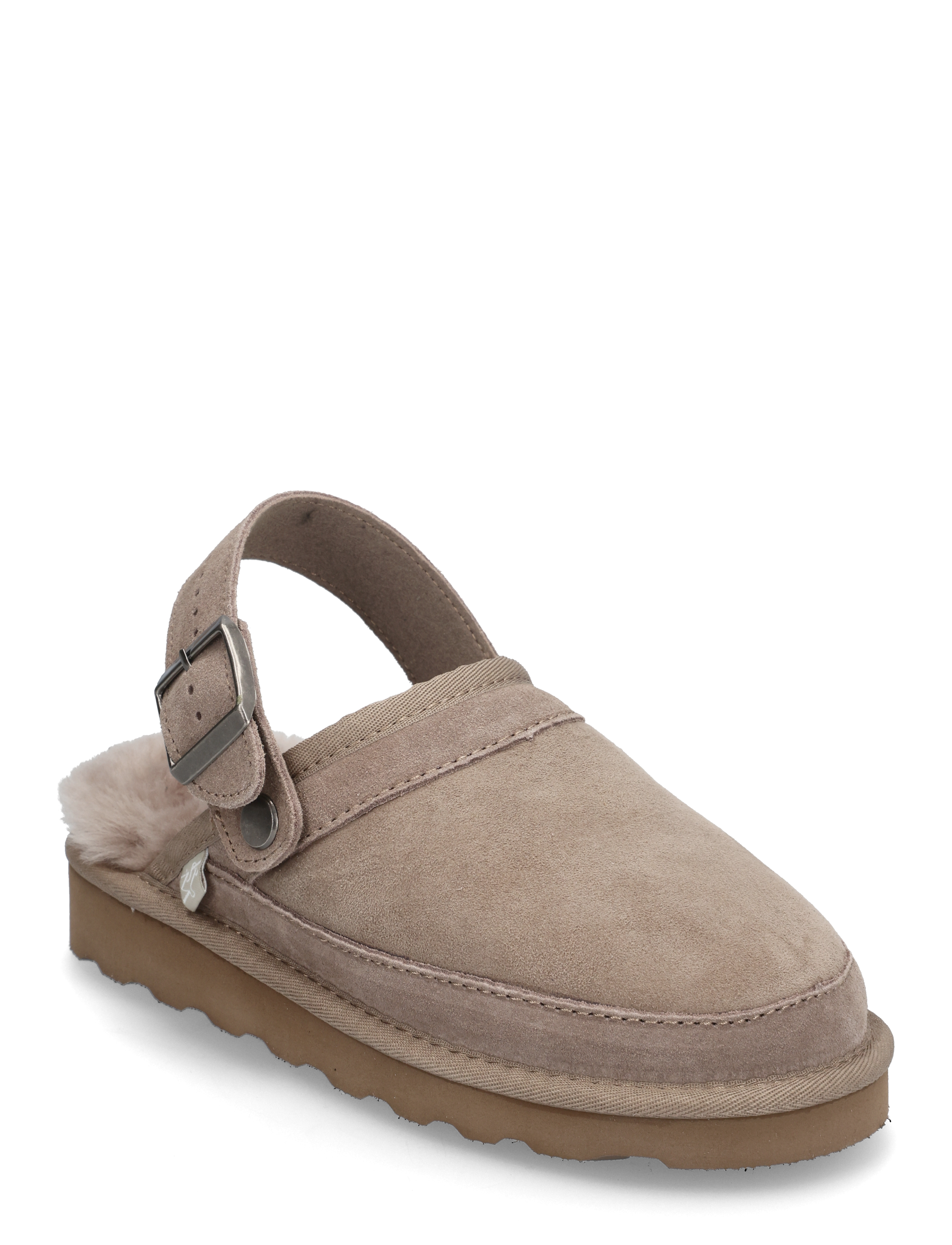 Rosemunde RHBrisbane Shearling buckle slipper - Sko - ELK BROWN / beige