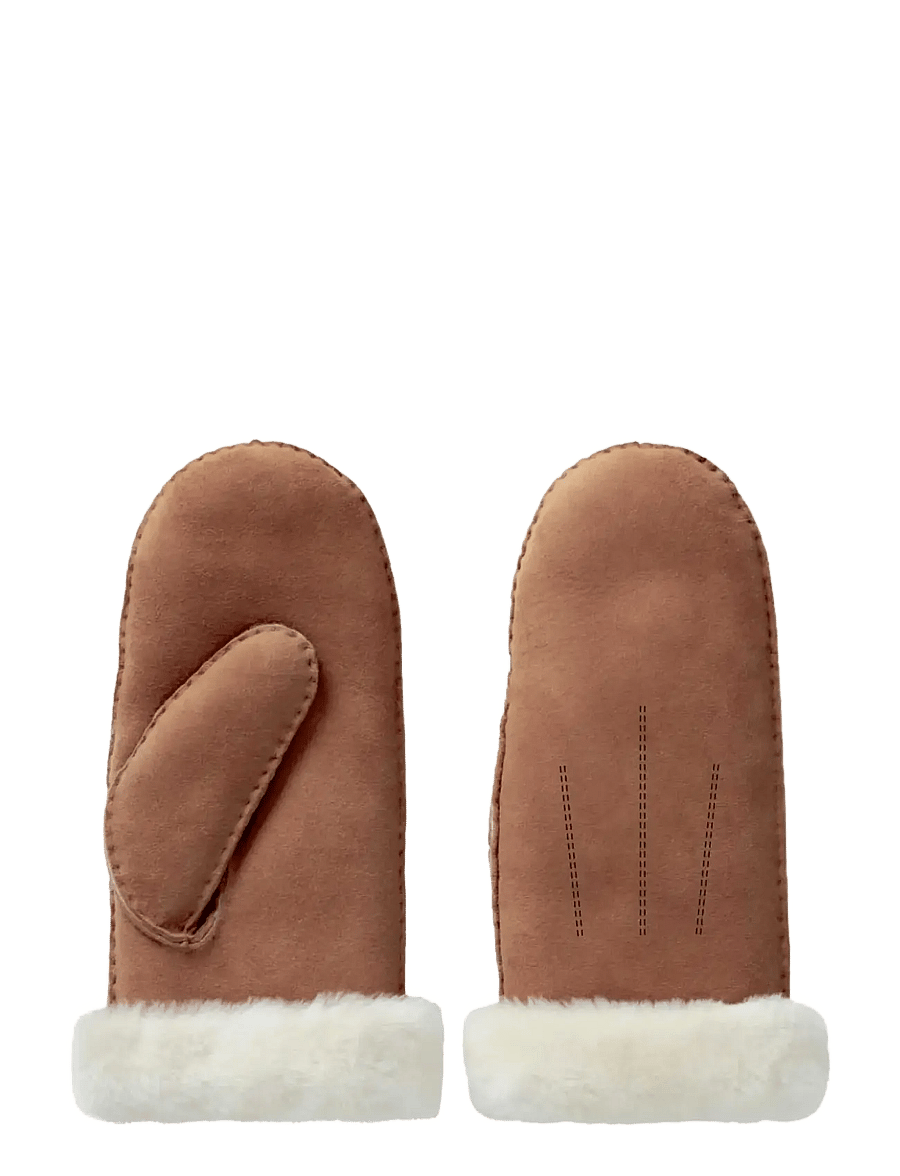 Rosemunde - RHSydney Shearling Stitch Mittens - lederhandschuhe - almond - 0