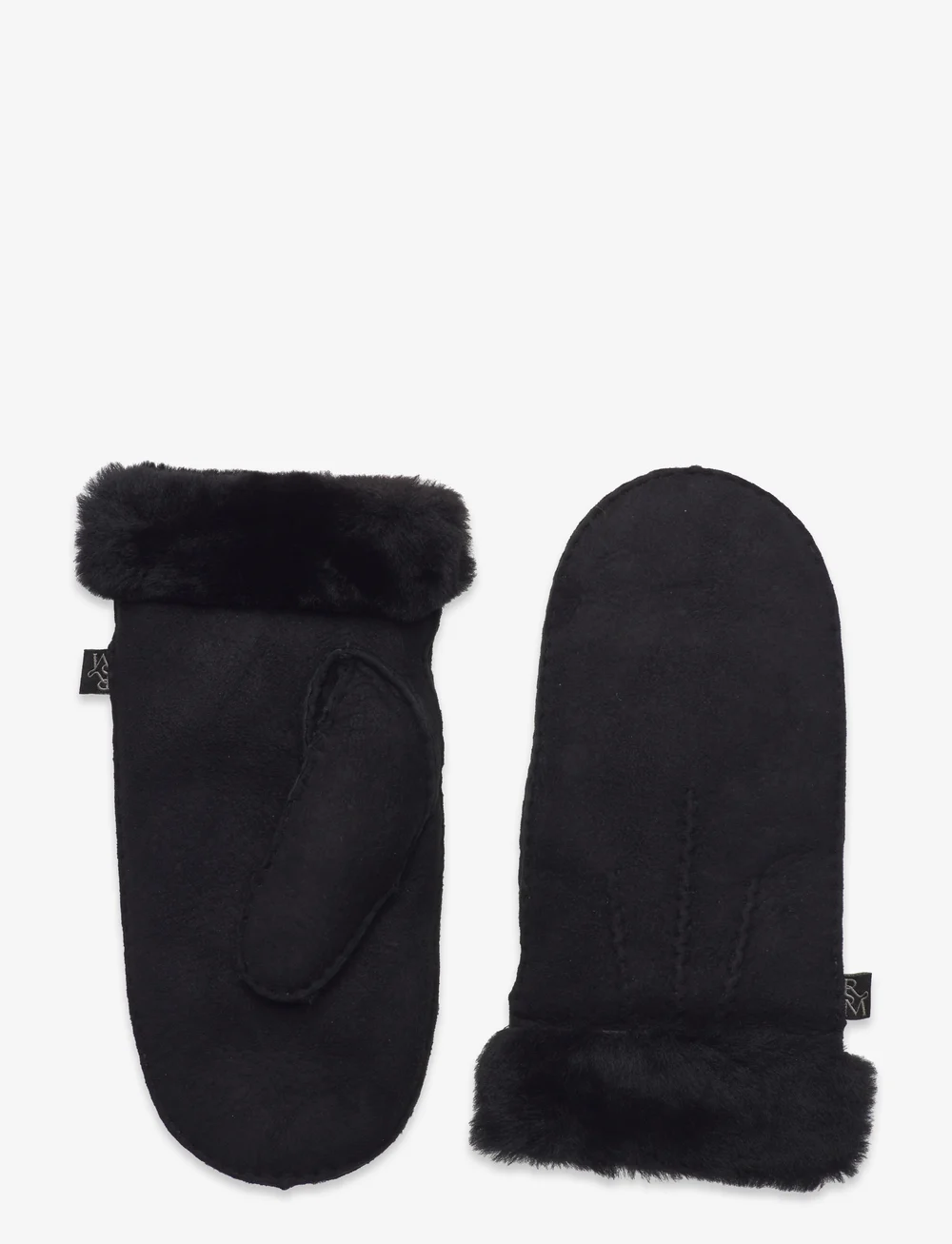Rosemunde - RHSydney Shearling Stitch Mittens - fäustlinge - black - 0