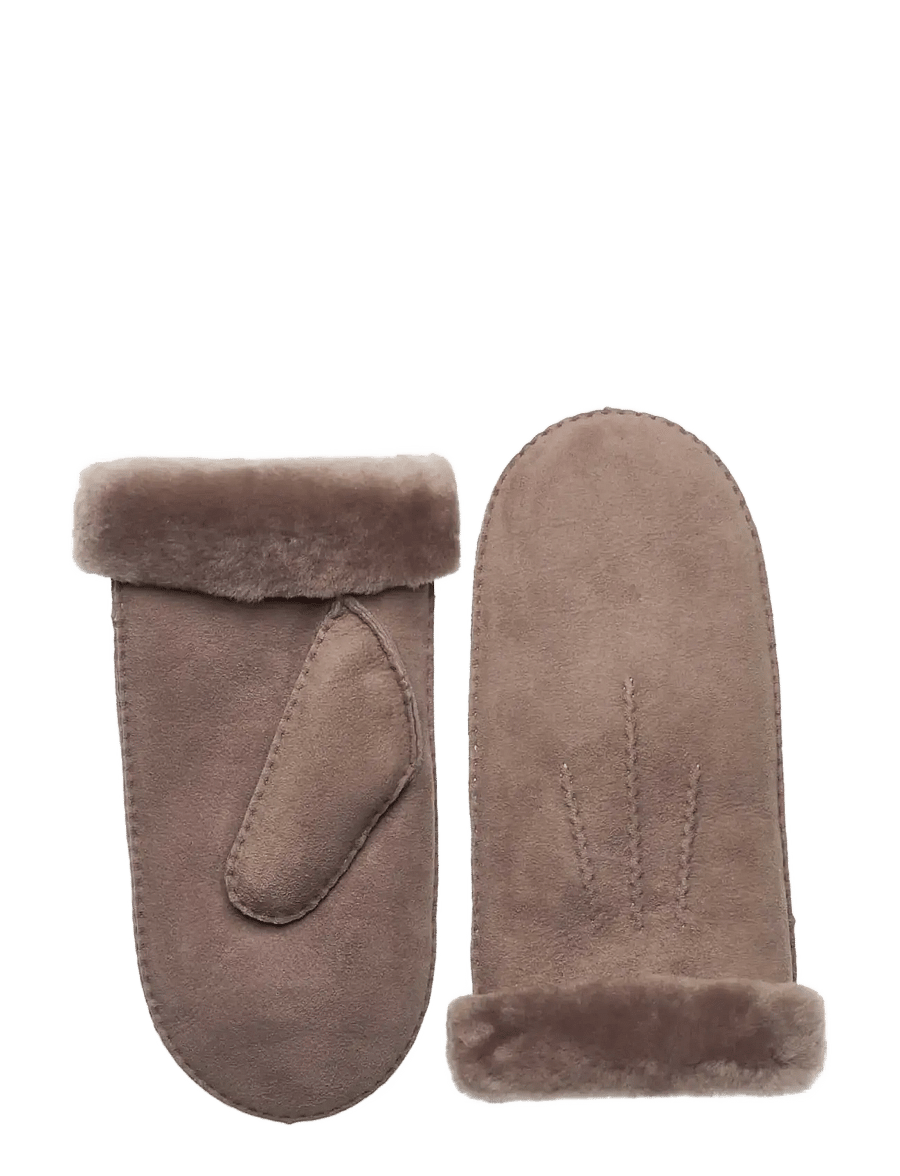 Rosemunde - RHSydney Shearling Stitch Mittens - nahast kindad - elk brown - 0