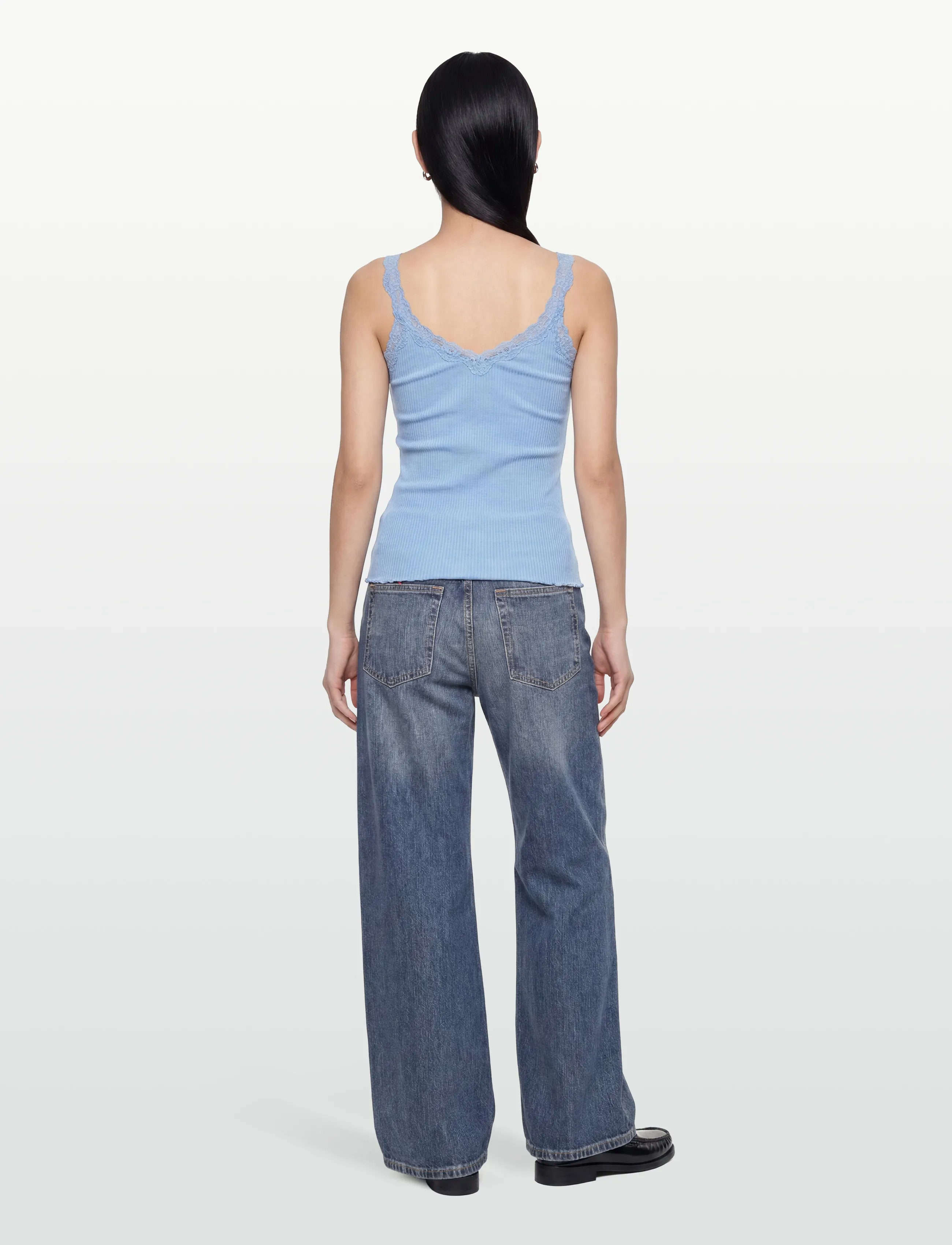 Rosemunde - RMWBalta Modal SL V-Neck Top - madalaimad hinnad - bel air blue - 4