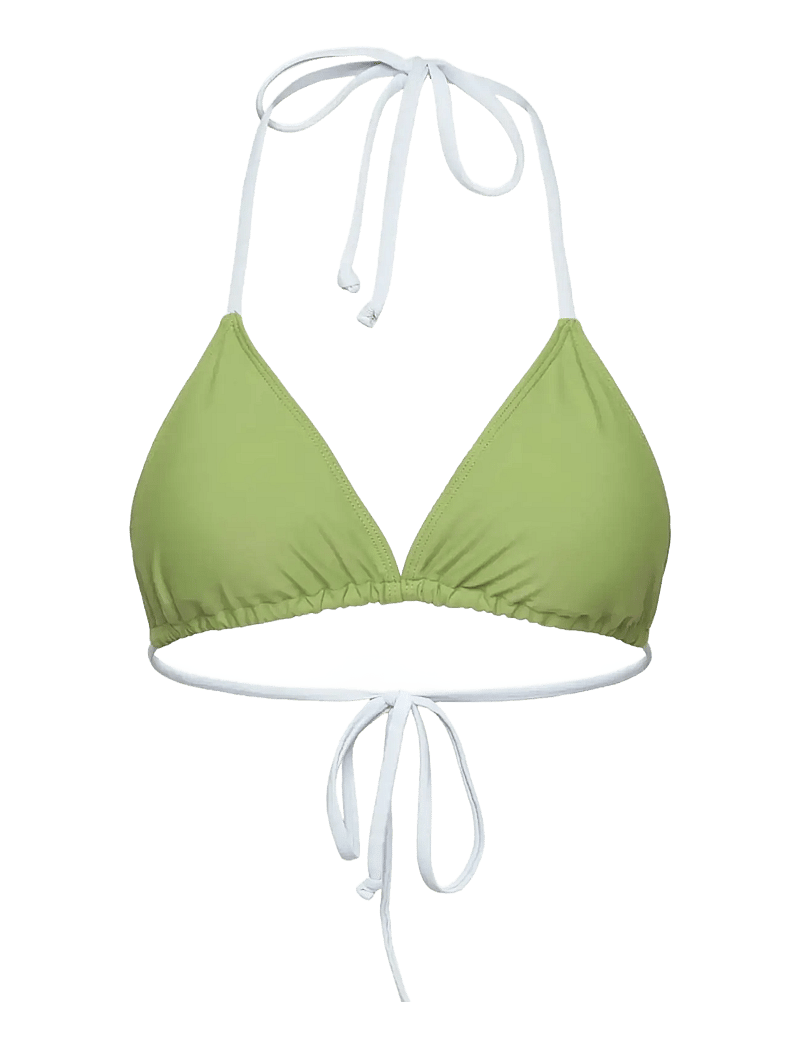 Rosemunde - RWShiitake Triangle Bikini Top - trekantsbikinier - new green contrast strings - 0