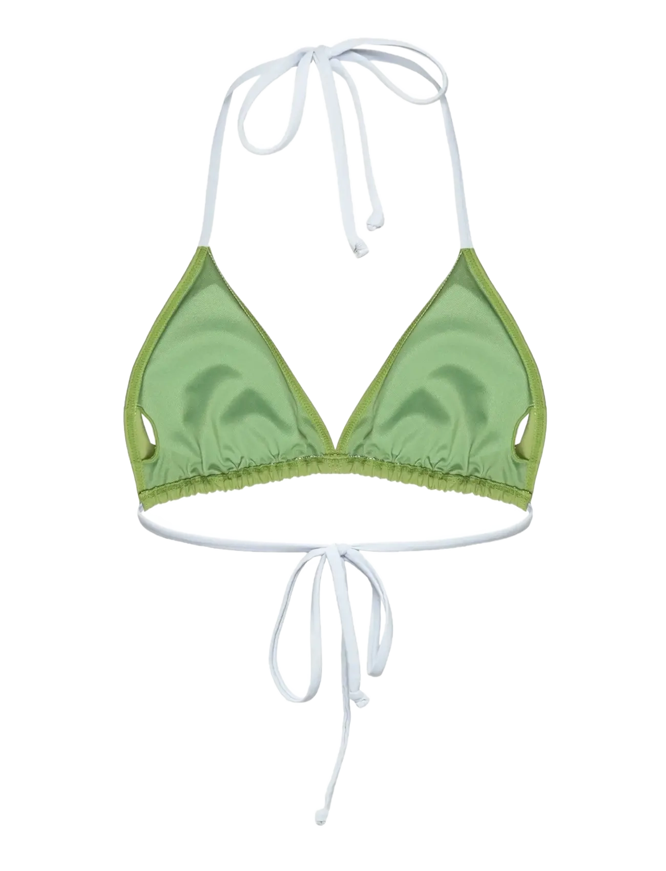 Rosemunde - RWShiitake Triangle Bikini Top - triangle bikinis - new green contrast strings - 1