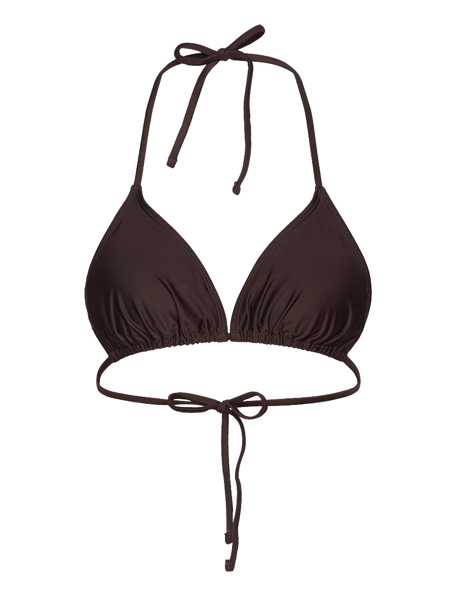 Rosemunde - RWShiitake Triangle Bikini Top - kolmiobikinit - black brown - 0