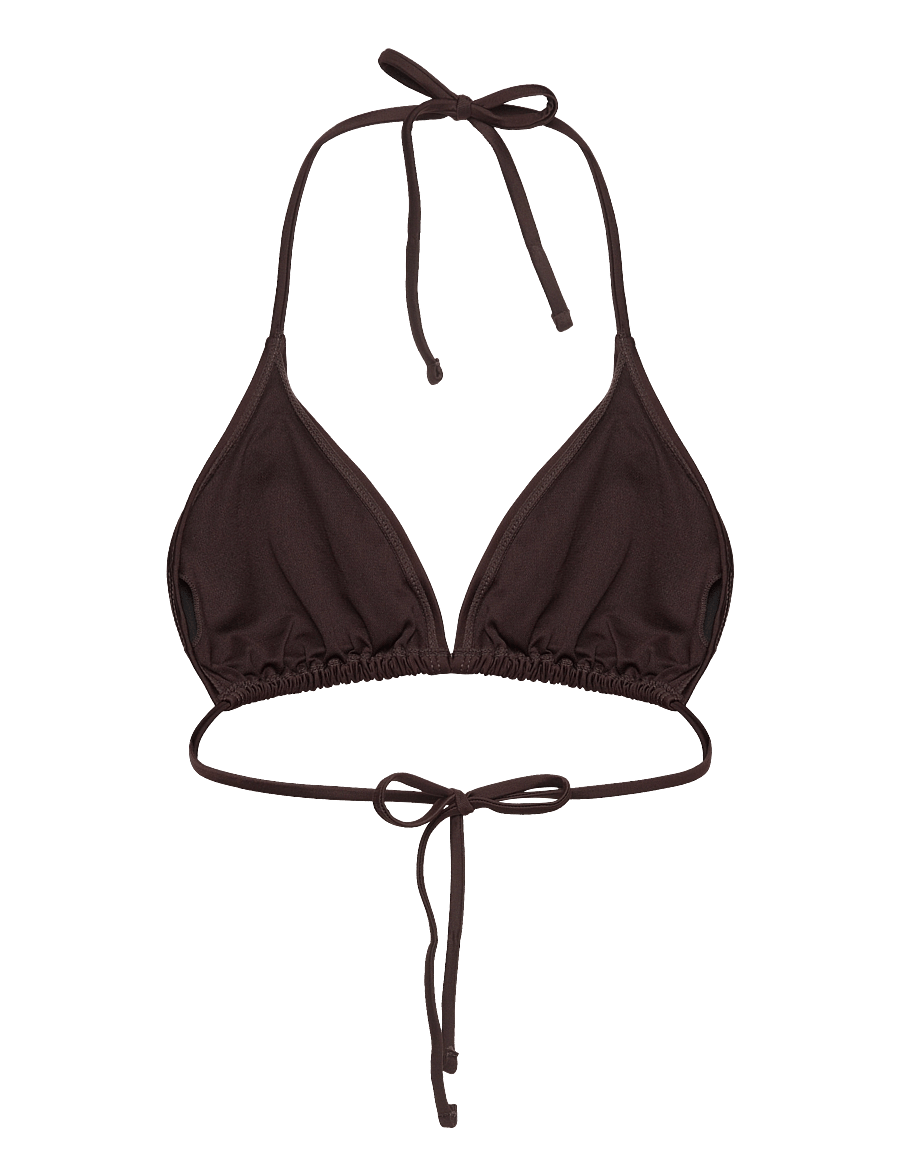 Rosemunde - RWShiitake Triangle Bikini Top - kolmiobikinit - black brown - 1