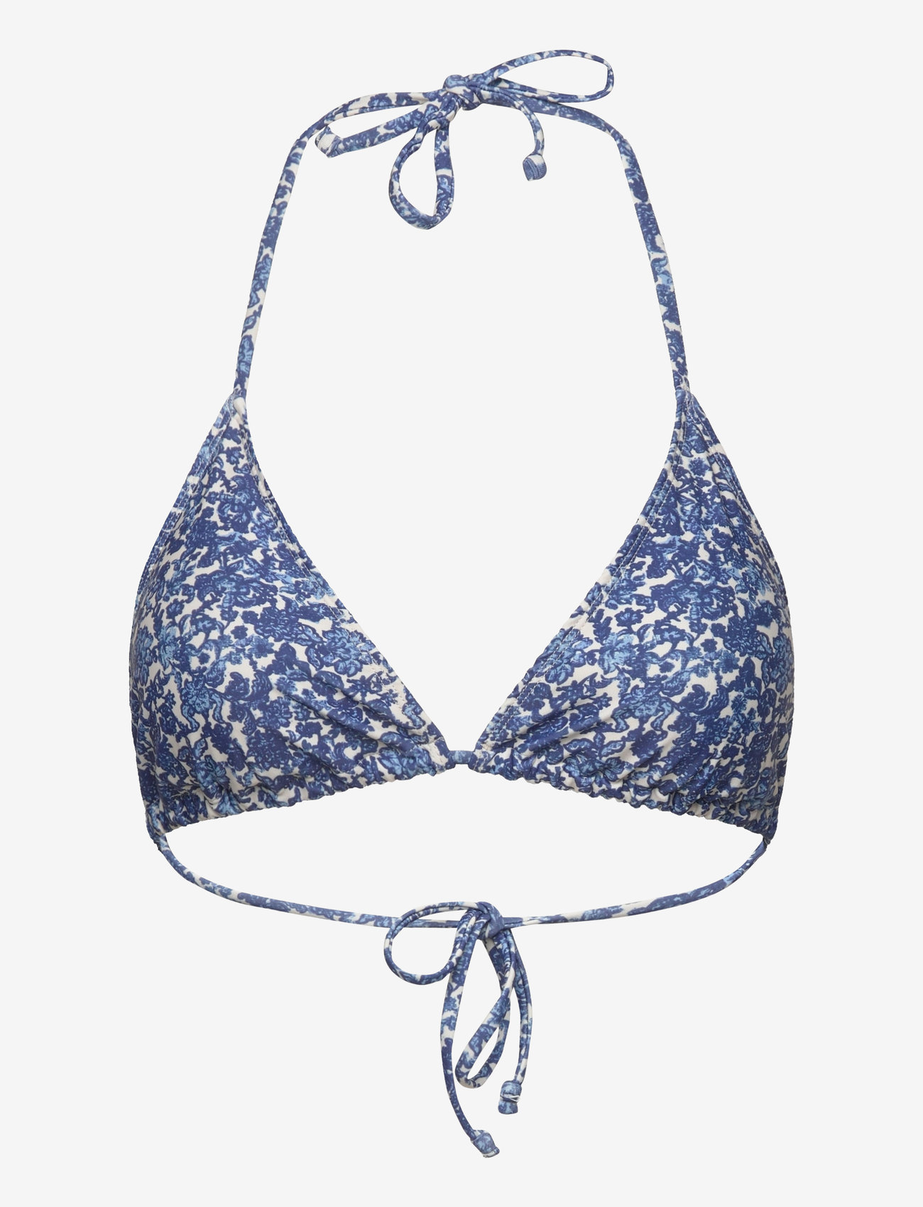 Rosemunde - RWShiitake Triangle Bikini Top - trīsstūra bikini augšiņa - blue ink print - 0