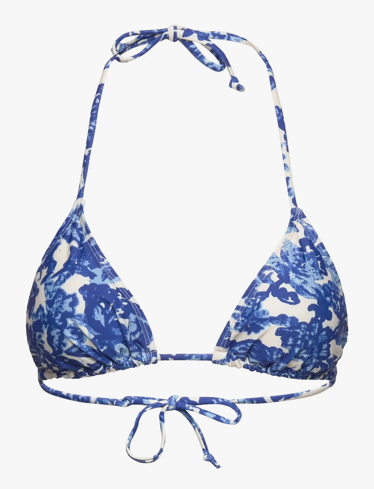 Rosemunde - Triangle bikini top - trekant-bikinis - blue ink print - 0