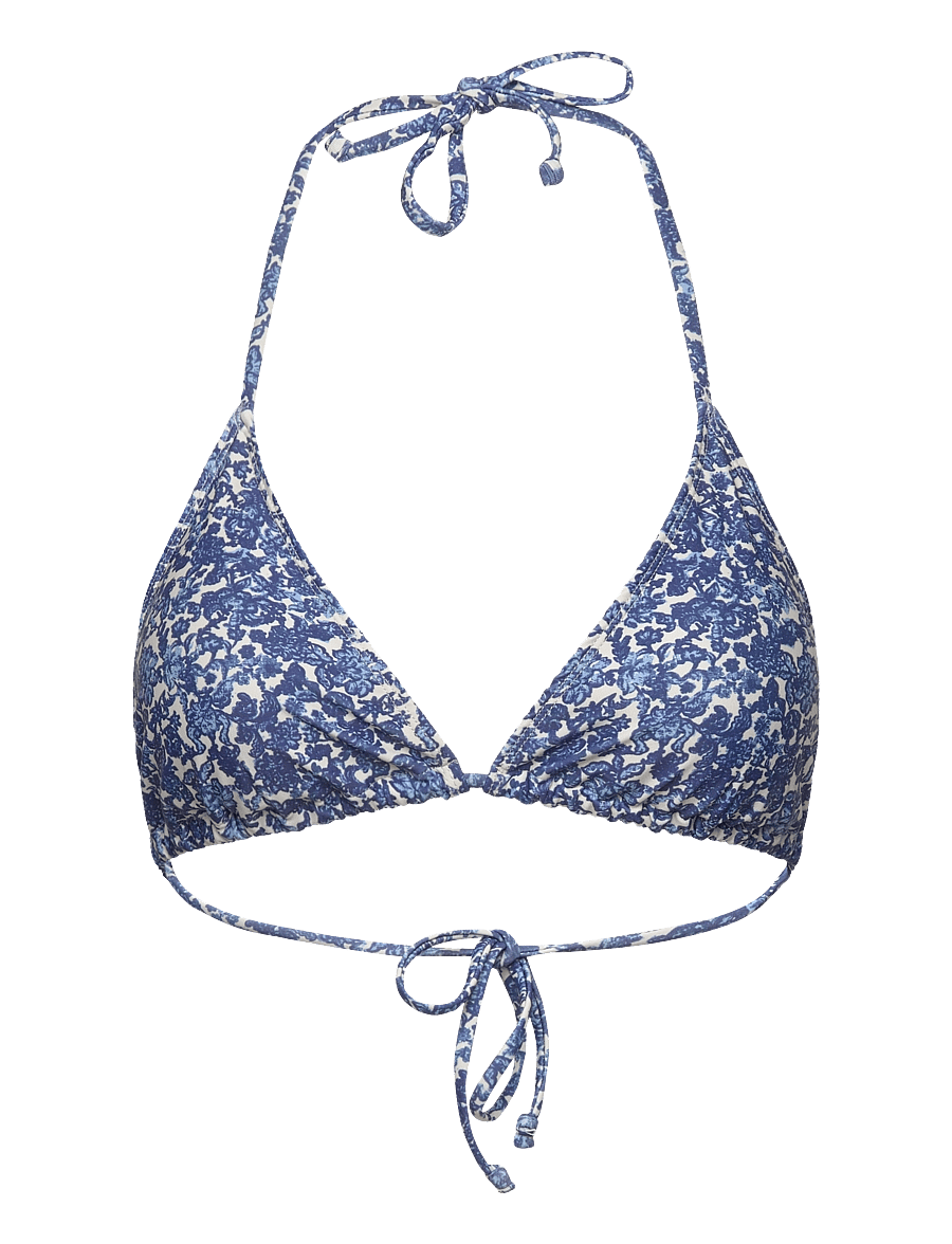 Rosemunde - RWShiitake Triangle Bikini Top - trekantsbikinier - blue ink print - 0