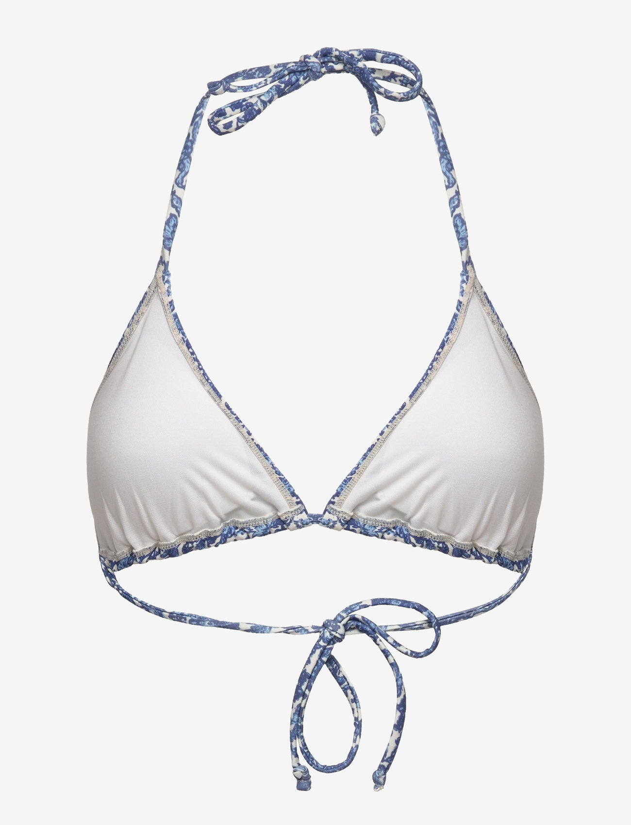 Rosemunde - RWShiitake Triangle Bikini Top - trīsstūra bikini augšiņa - blue ink print - 1