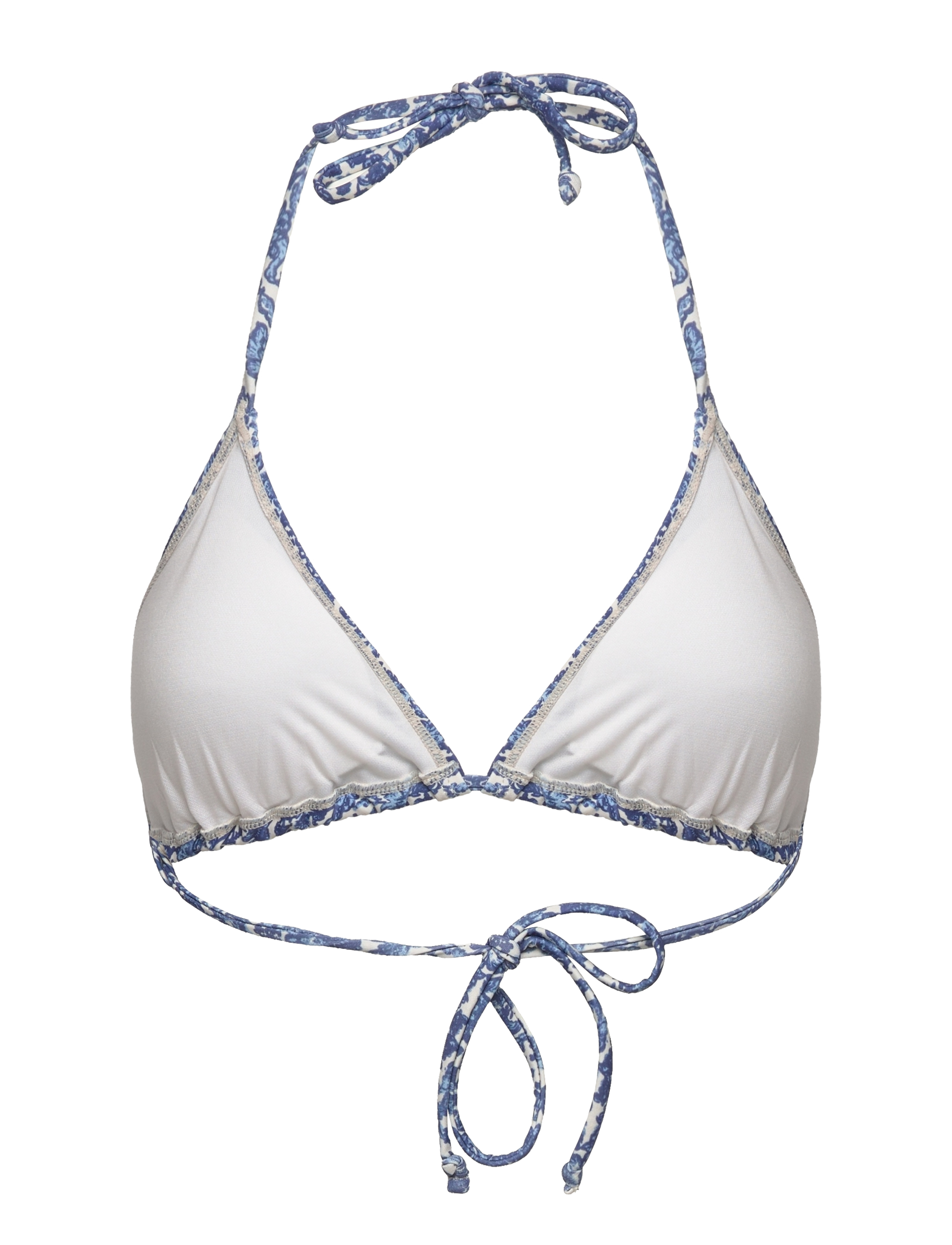 Rosemunde - RWShiitake Triangle Bikini Top - trekant-bikinis - blue ink print - 1